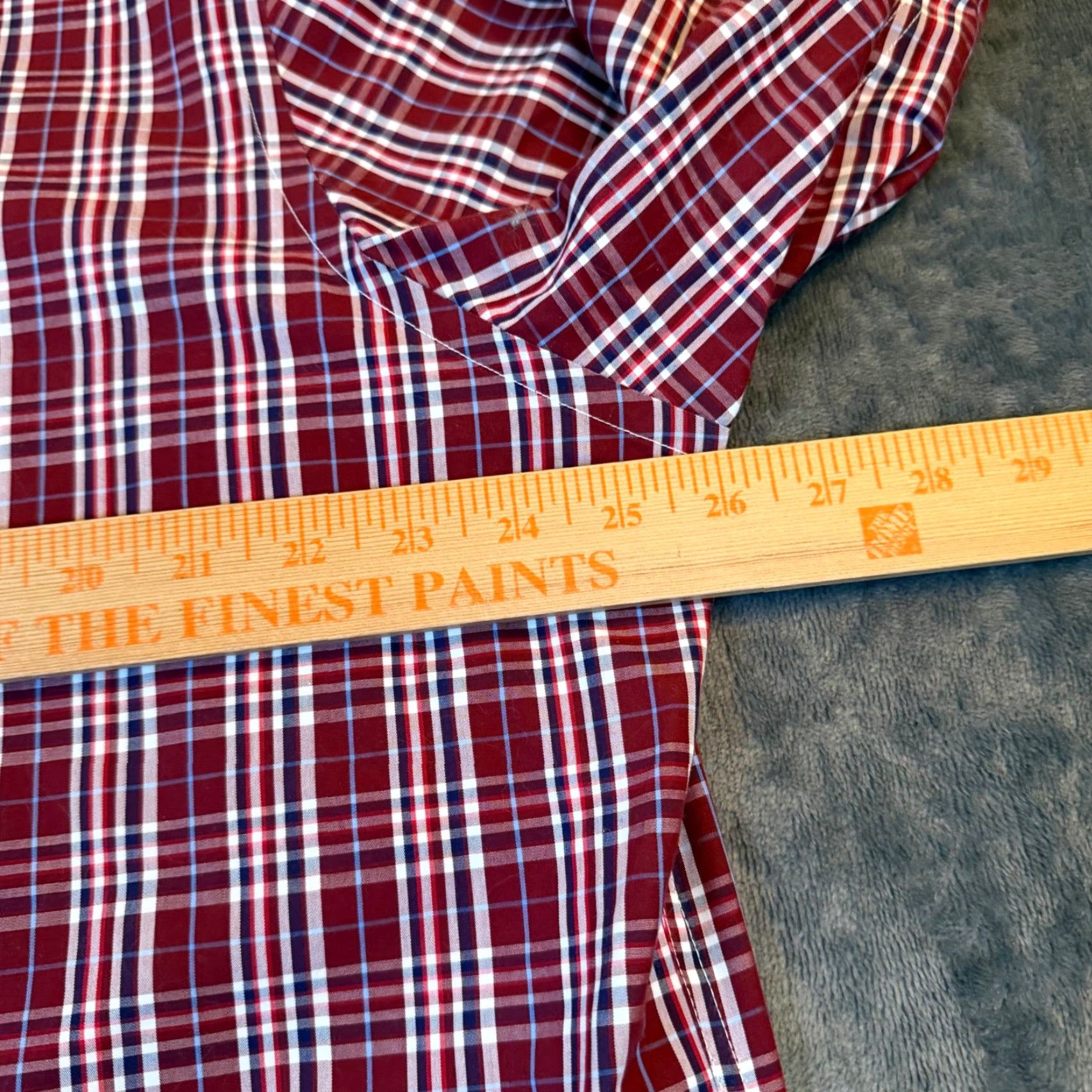 UNTUCKit UNTUCKit Button-Down Shirt Plaid Relaxed Fit Mens XL Burgundy Navy White Wrinkle Free Easy Care Collared Long Sleeve Casual Workwear" Size US XL / EU 56 / 4 - 6 Thumbnail