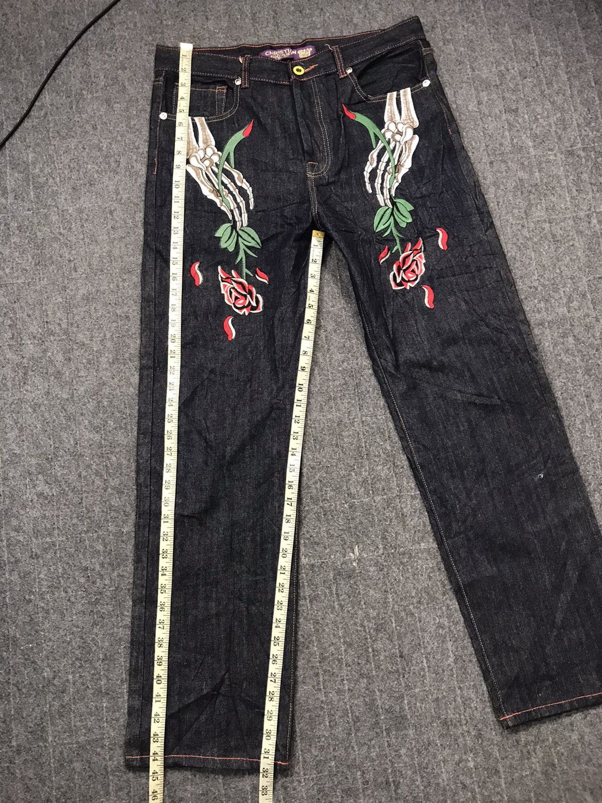 Christian Audigier Ed Hardy Denim Christian Audigier Embroidery Skull Bone Logo Size US 36 / EU 52 - 18 Thumbnail