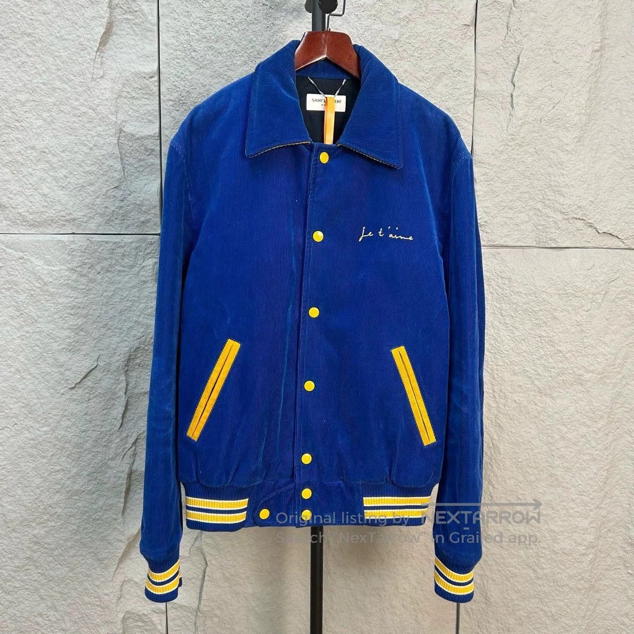 Saint Laurent Paris saint laurent blue corduroy baseball jacket. Size US M / EU 48-50 / 2 - 1 Thumbnail