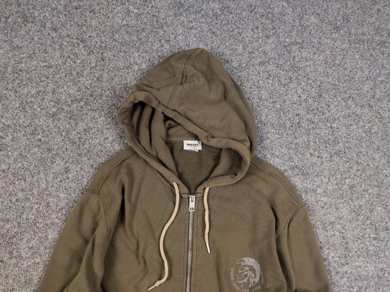 Diesel Vintage Diesel Military Logo Green Zip Hoodie Y2K Style Size US L / EU 52-54 / 3 - 9 Thumbnail