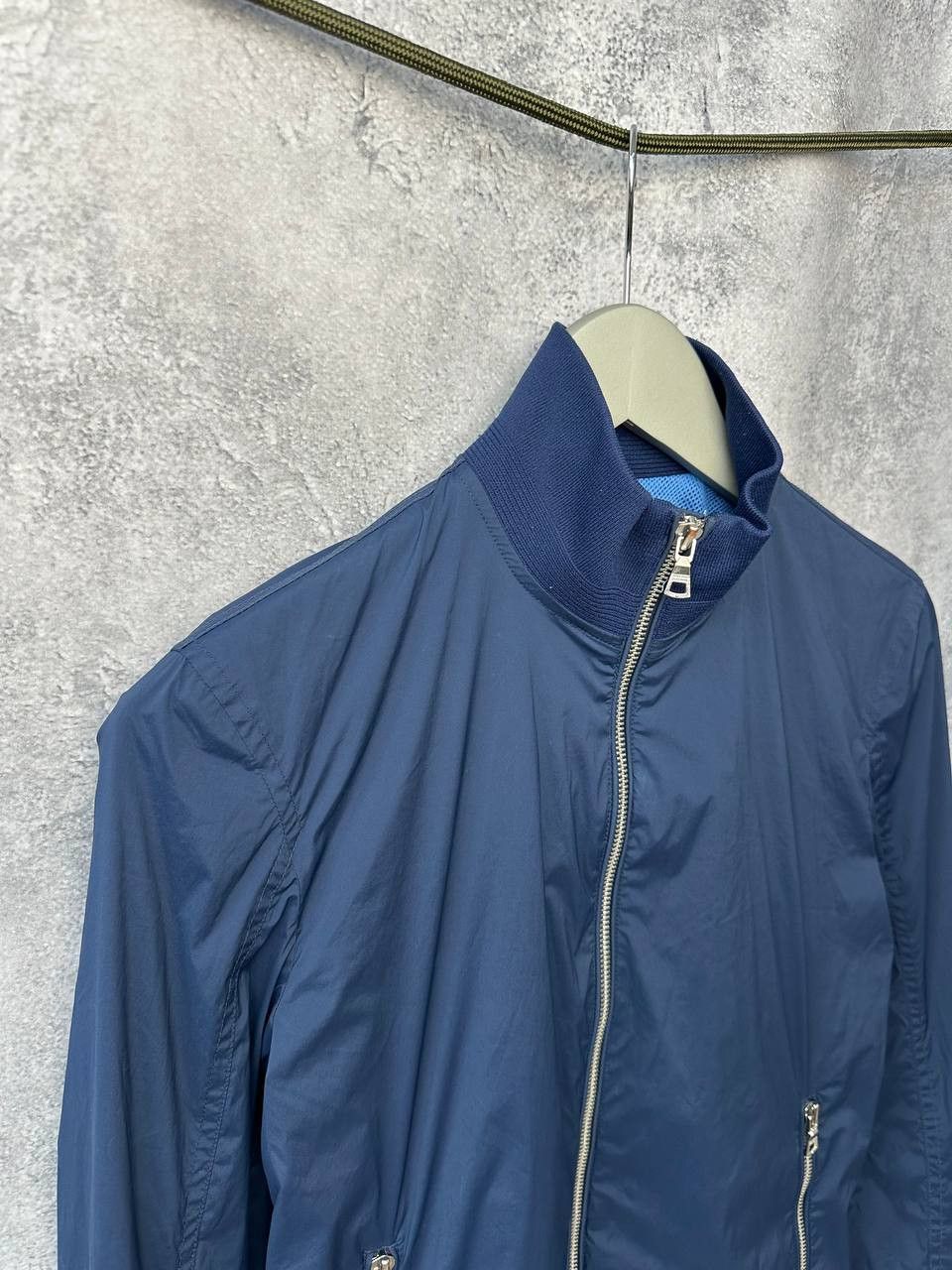 Designer Orlebar Brown Jacket Maddox Nylon Bomber Navy Blue Size S / US 4 / IT 40 - 4 Thumbnail