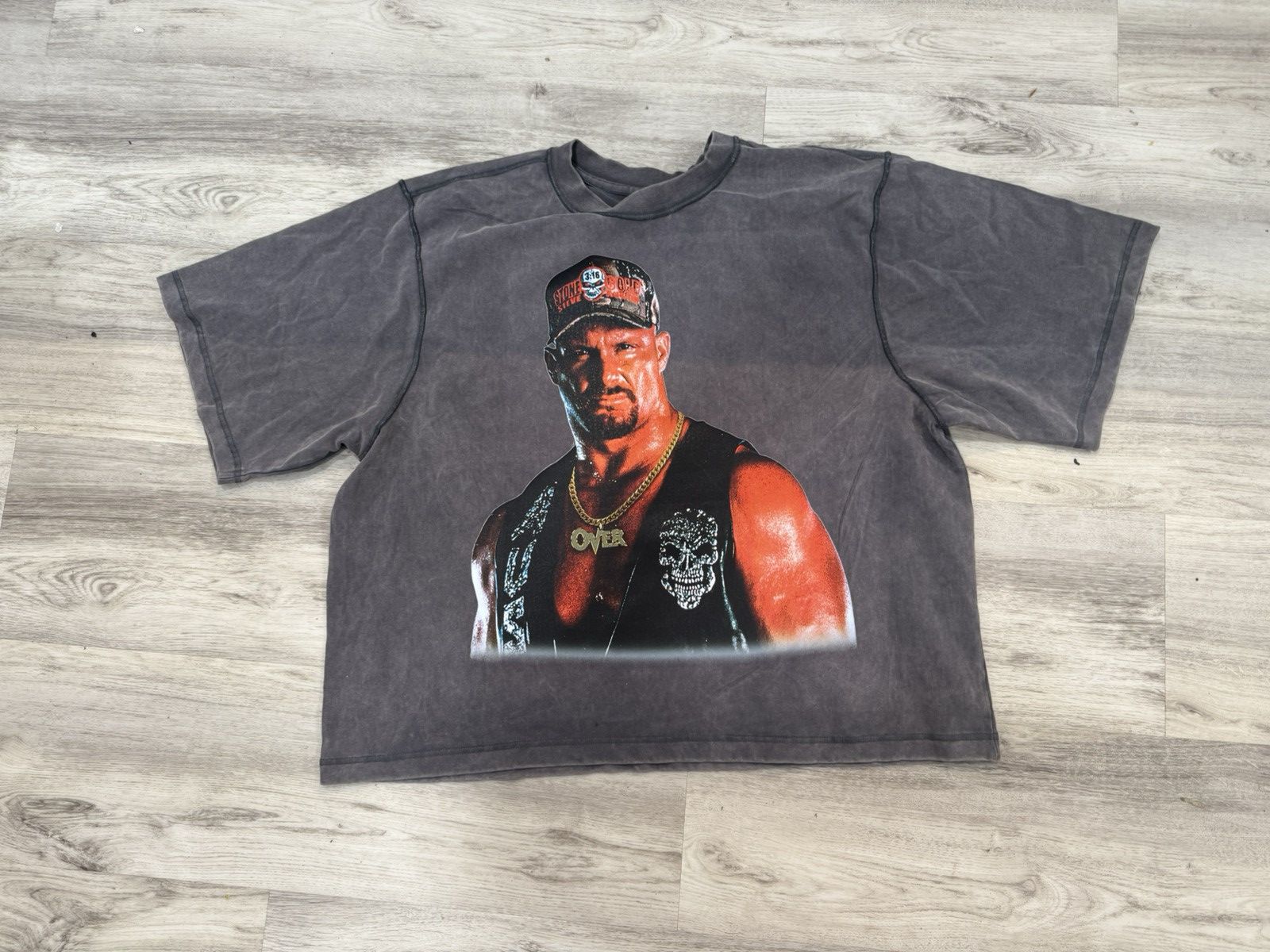 WWE WWE Stone Cold Steve Austin distressed Crop tee Size US XL / EU 56 / 4 - 1 Thumbnail