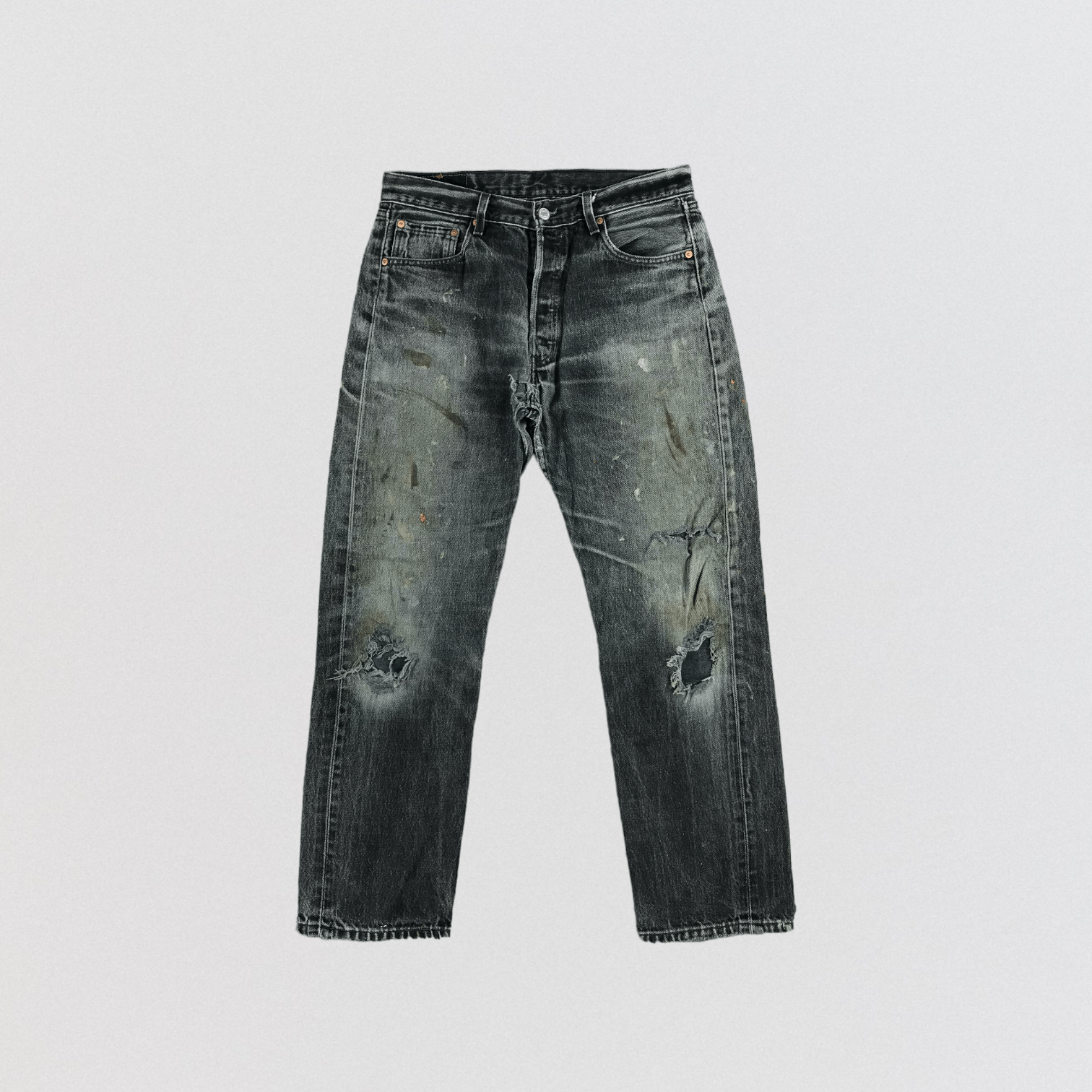 Levi's × Vintage Vintage 90s Levis 501 Sunfaded Jeans-JM2365 Size US 33 - 1 Thumbnail
