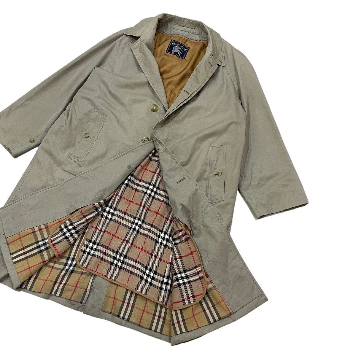 Burberry × Vintage Vintage 90s Burberrys Nova Check Overcoat Size US M / EU 48-50 / 2 - 6 Thumbnail