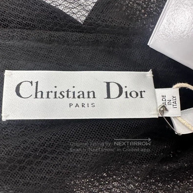Dior Dior Black mesh slogan jacket long-sleeved coat Size XXS / US 00 / IT 34 - 3 Thumbnail