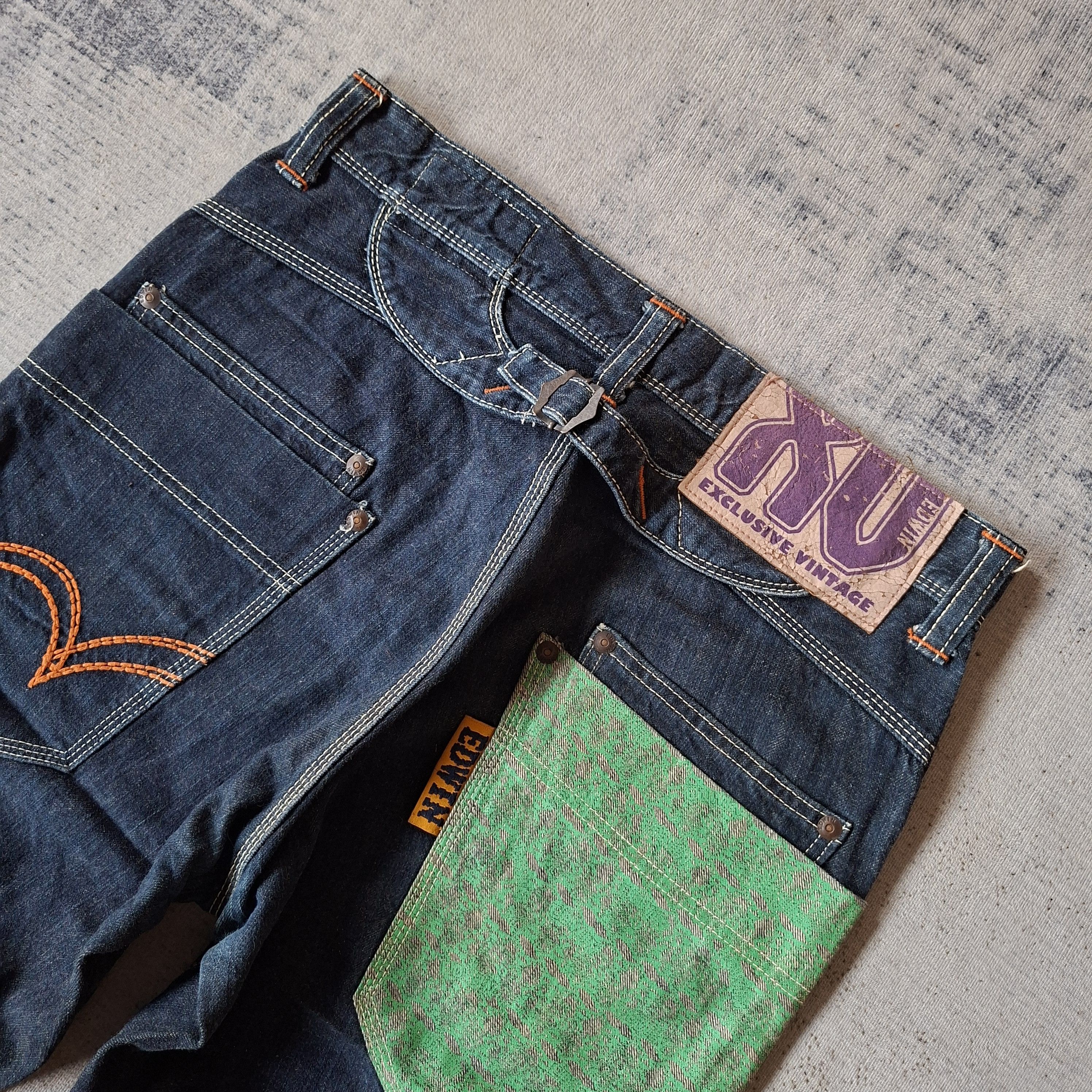 Edwin 💥 Edwin XV buckle back indigo 3q denim jeans Size US 32 / EU 48 - 4 Thumbnail