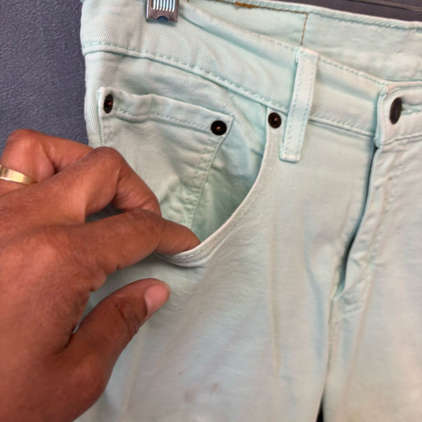 Levi's Levi’s 511 Light Teal Jeans Men’s 31X32 Stretchy Preppy Co Size US 31 - 4 Thumbnail