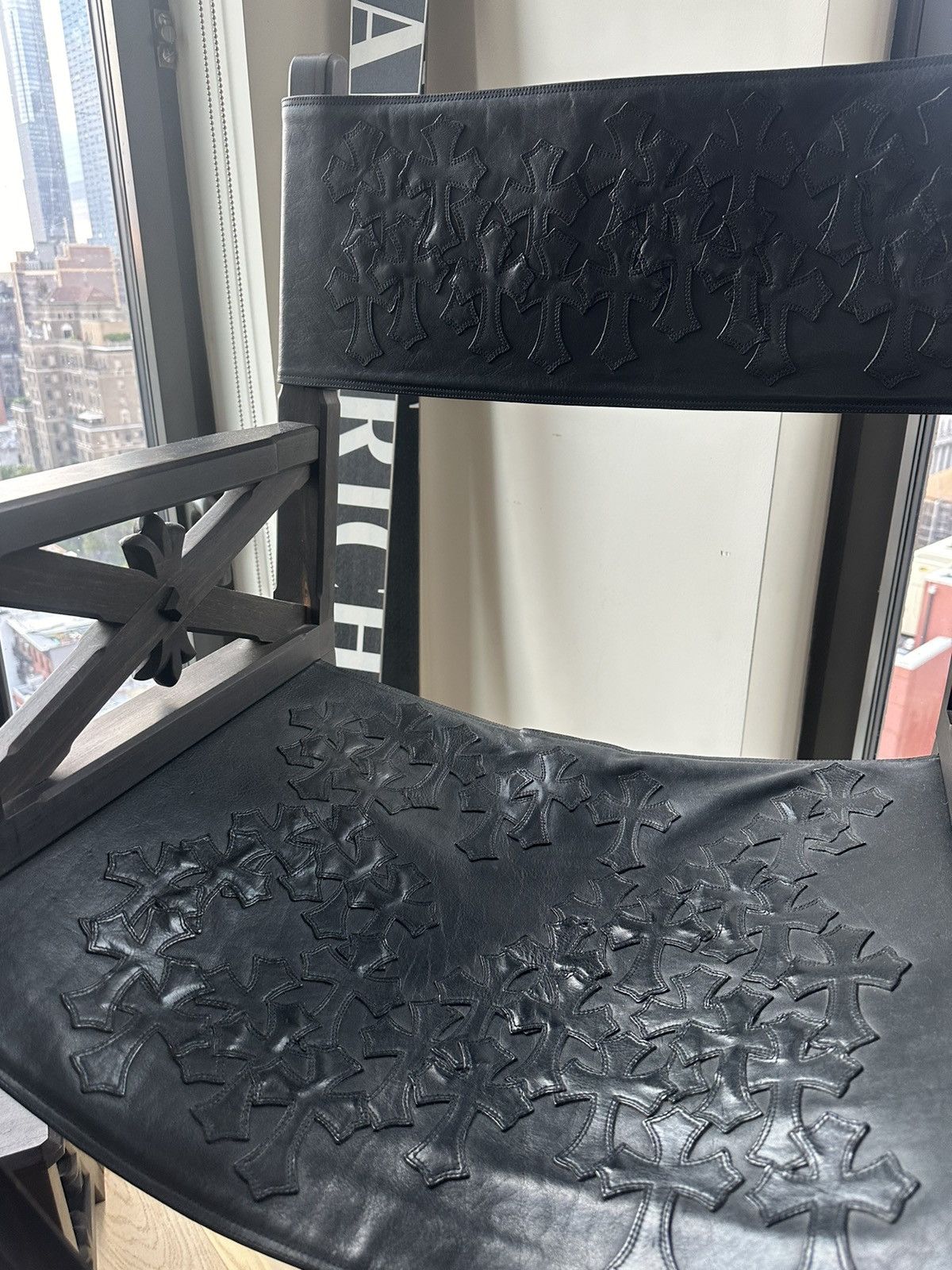 Chrome Hearts CHROME HEARTS MOVIE STAR PRODUCER EBONY CROSS PATCH CHAIR Size ONE SIZE - 10 Thumbnail
