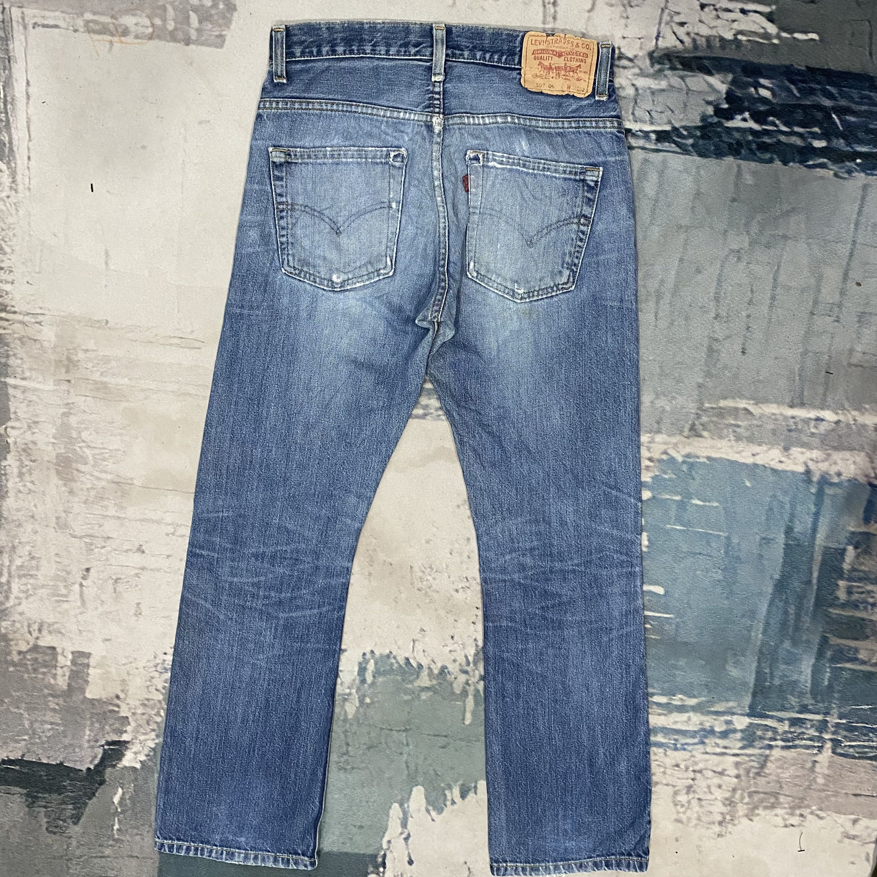 Levi's 🔥 Vintage Levis 507 Distress Aging Bootcut Denim Size US 29 - 5 Thumbnail