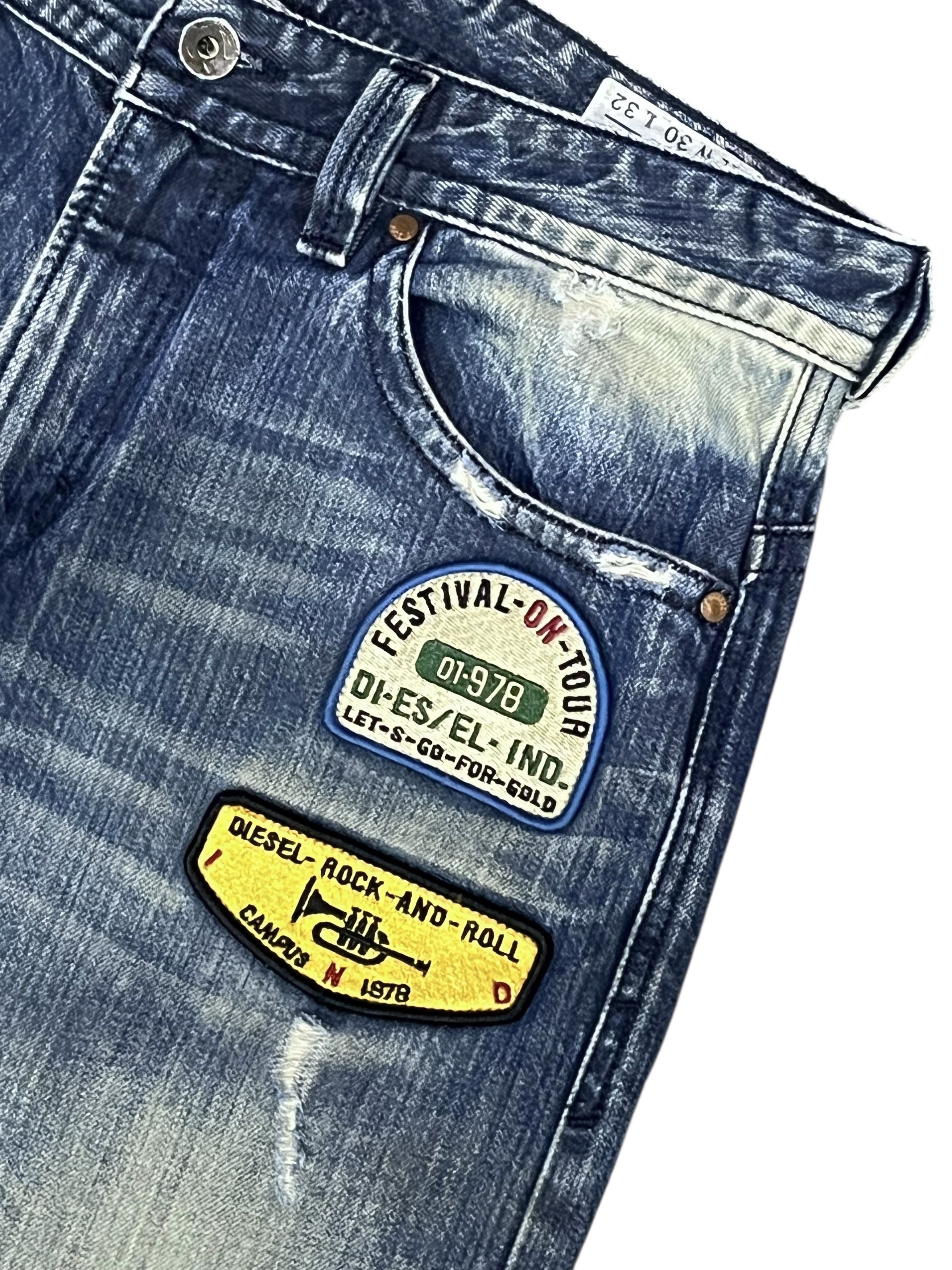 Diesel 🤘🏼Vintage DIESEL DNA Punk Rock Slim Skinny Mudwash Denim Size US 31 - 6 Thumbnail