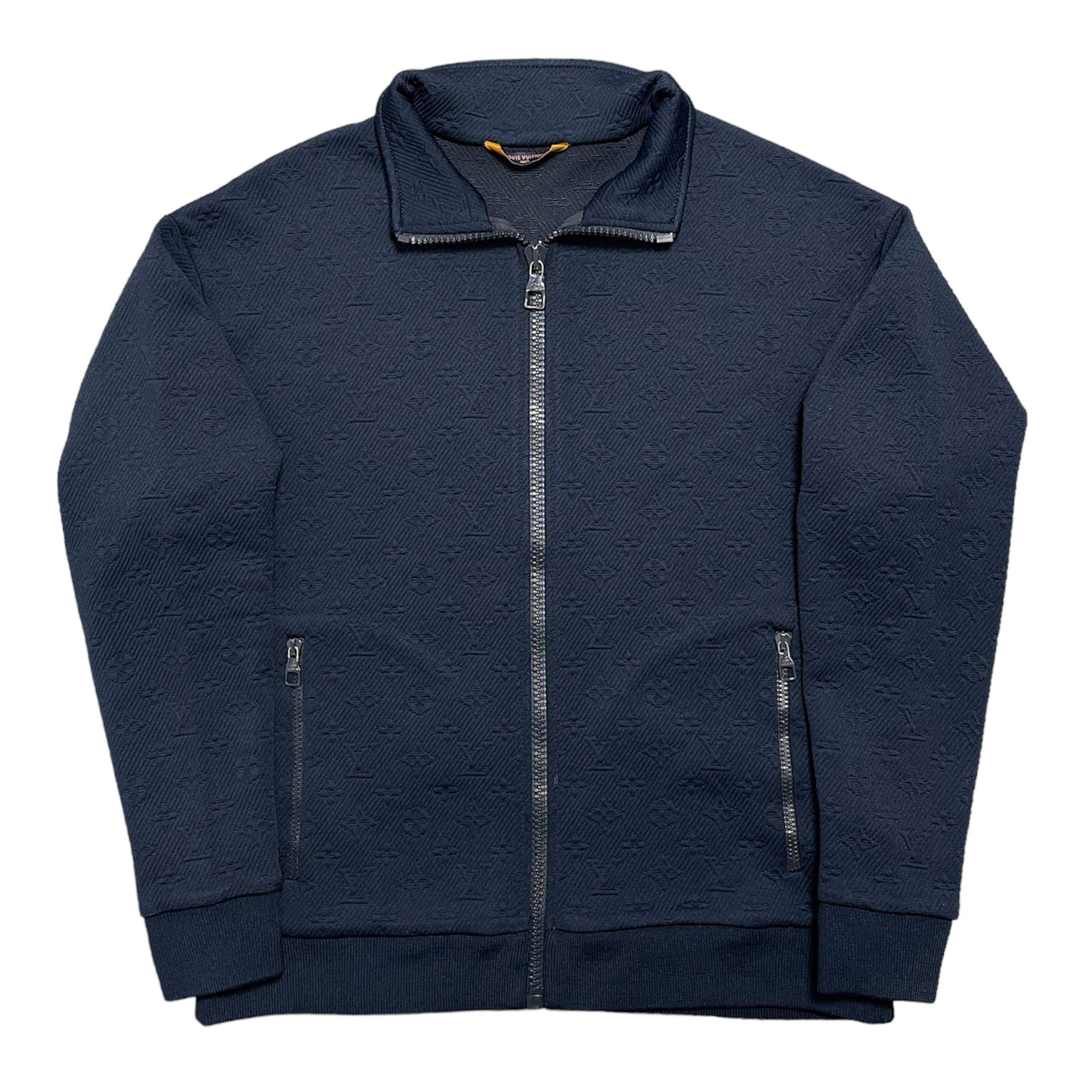 Louis Vuitton Staples Edition Monogram Zip Up Track Jacket Navy Grailed