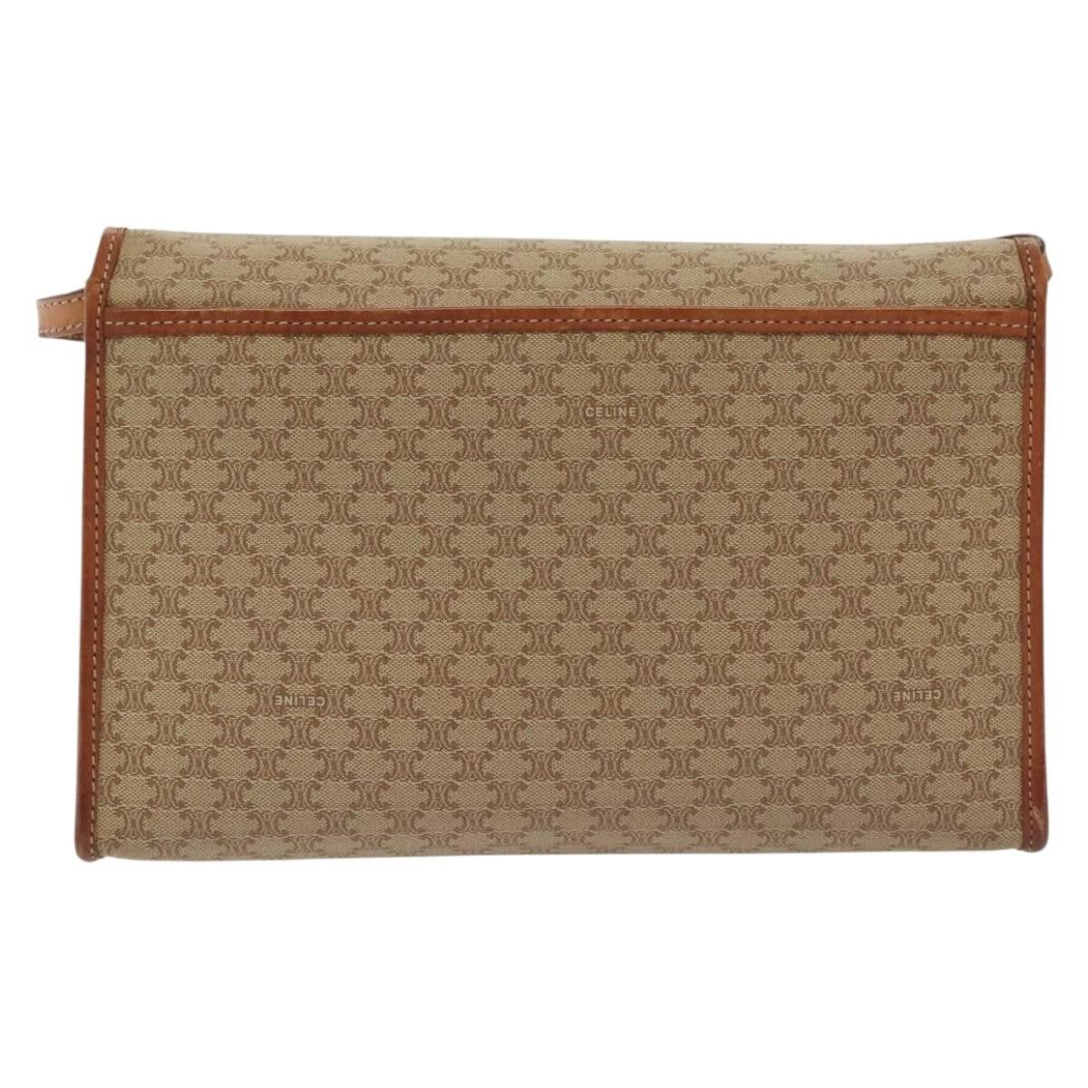 Celine CELINE Macadam Canvas Shoulder Bag Pvc Beige Gold Size ONE SIZE - 3 Thumbnail
