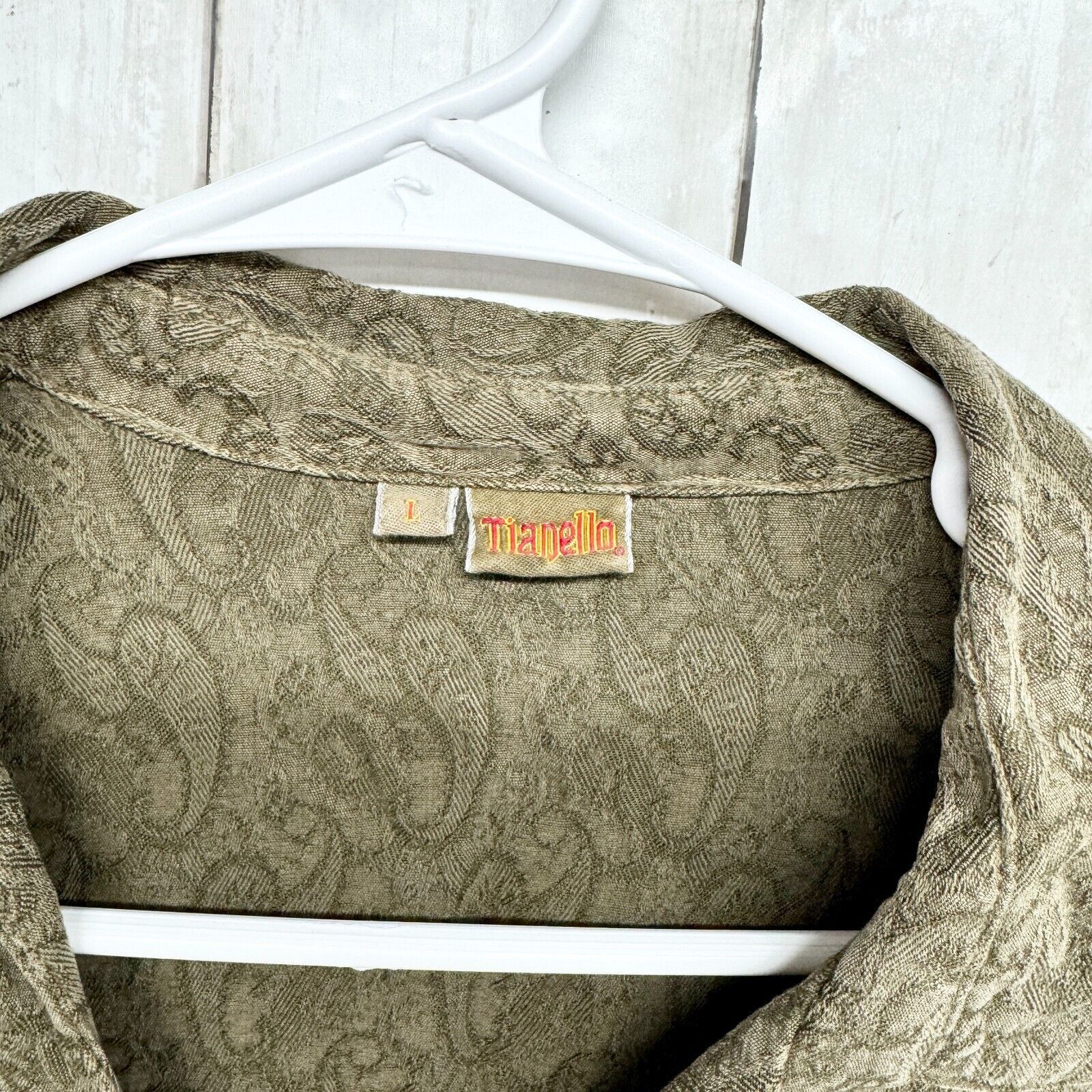 Vintage Tianello Button Up 1/XS-S VTG Paisley Long Sleeve Tencel Size XS / US 0-2 / IT 36-38 - 2 Thumbnail