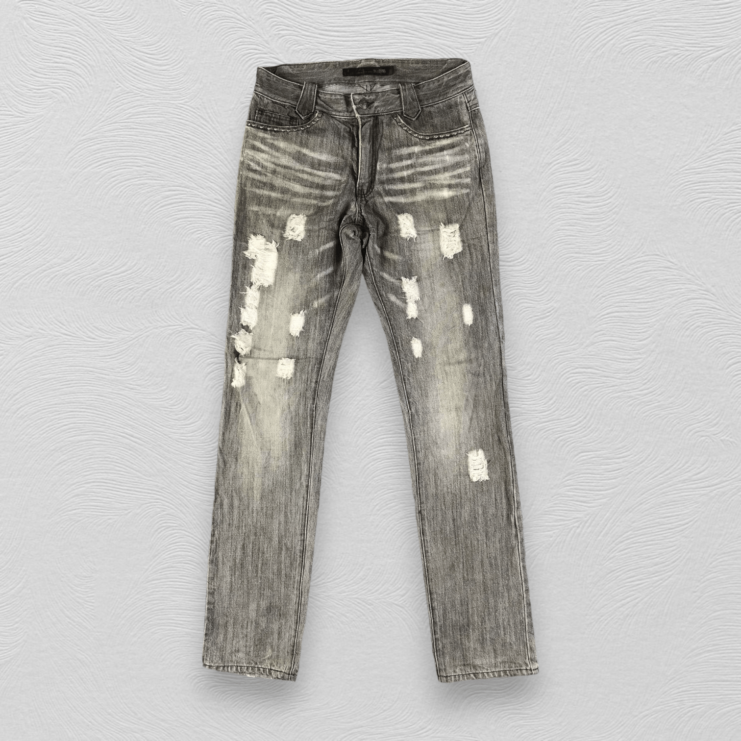Schlussel Schlussel Jeans Distressed Faded Gay Denim KJ1631 Size US 30 / EU 46 - 1 Thumbnail