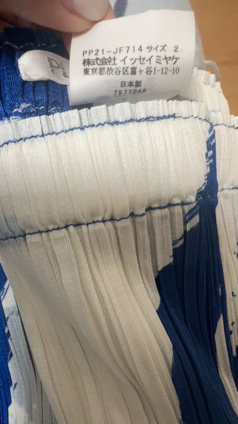 Issey Miyake Issey Miyake size:2 Blue and white pleated wave pants Size 32" / US 10 / IT 46 - 5 Thumbnail