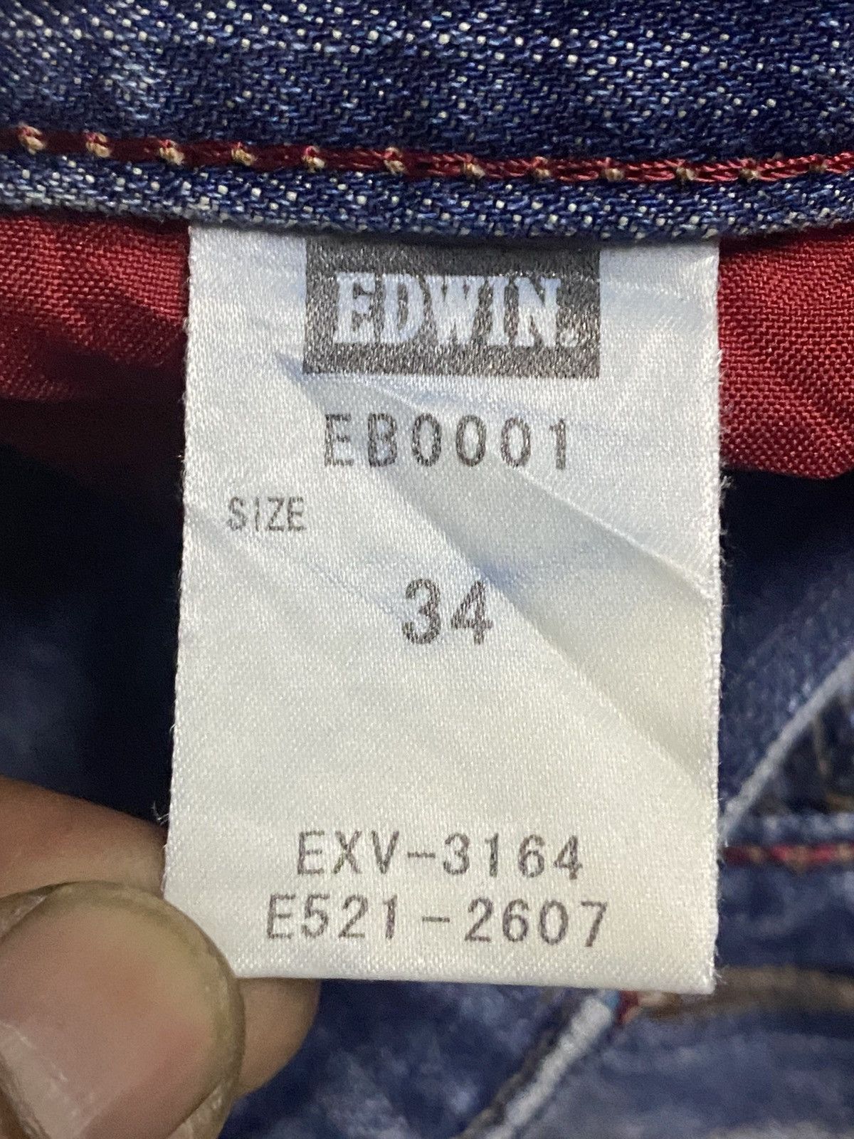 Edwin Japanese Brand Edwin Blue Trip Grunge Distressed Loose Jeans Size US 35 - 19 Thumbnail