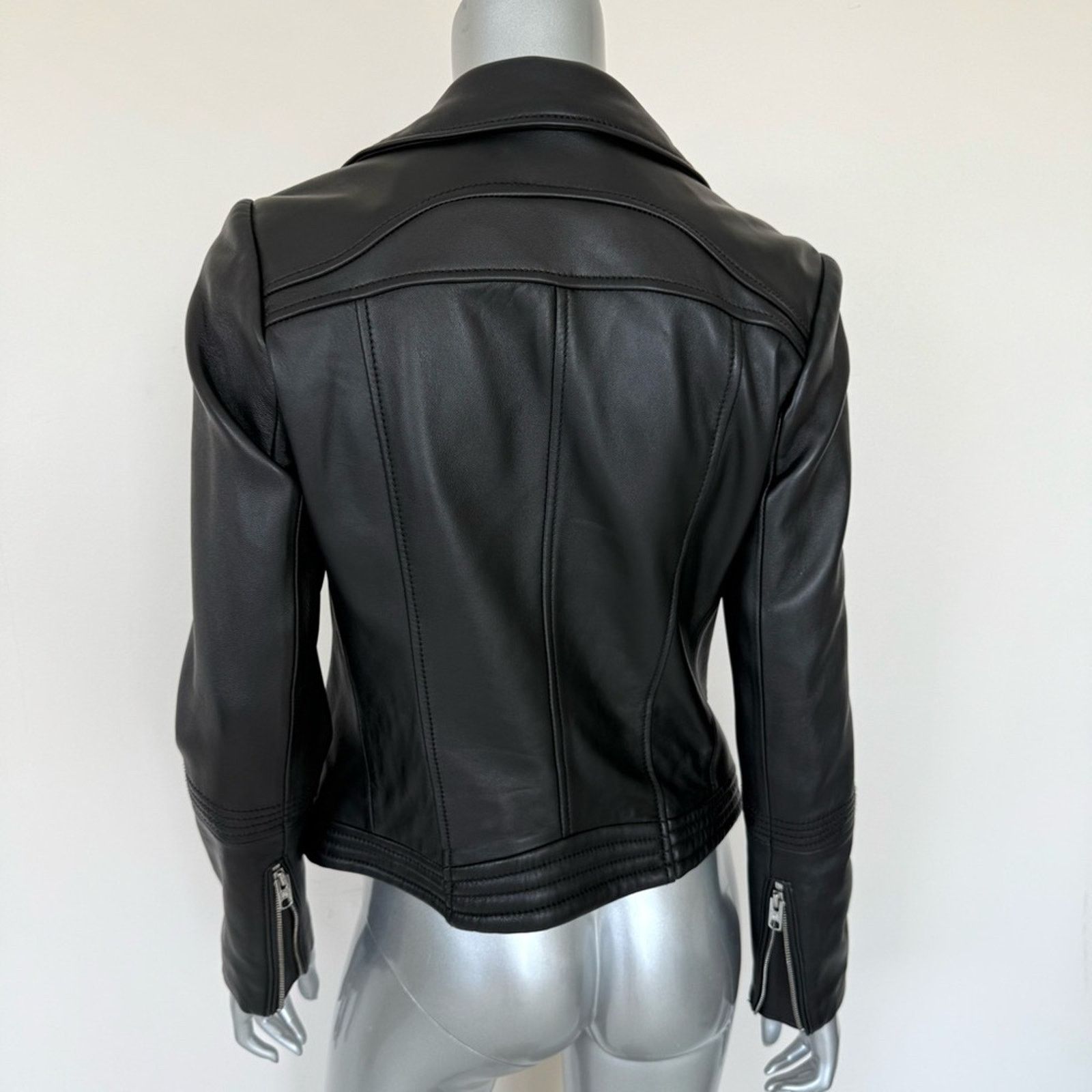 Michael Bastian Michael Kors moto leather women jacket size 6 US Size M / US 6-8 / IT 42-44 - 4 Thumbnail