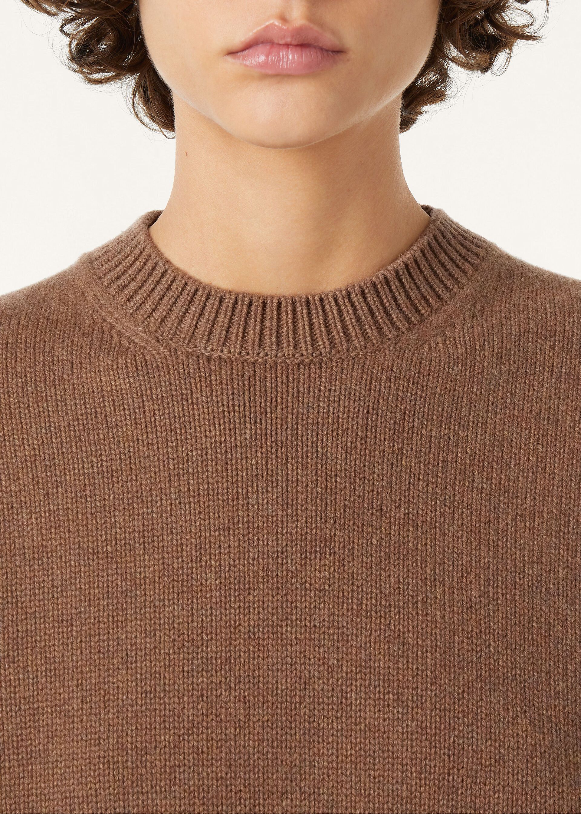 Loro Piana os11x0426 FAQ9314 Classic Crewneck Sweater Rustic Brown Mel Size M / US 6-8 / IT 42-44 - 3 Thumbnail