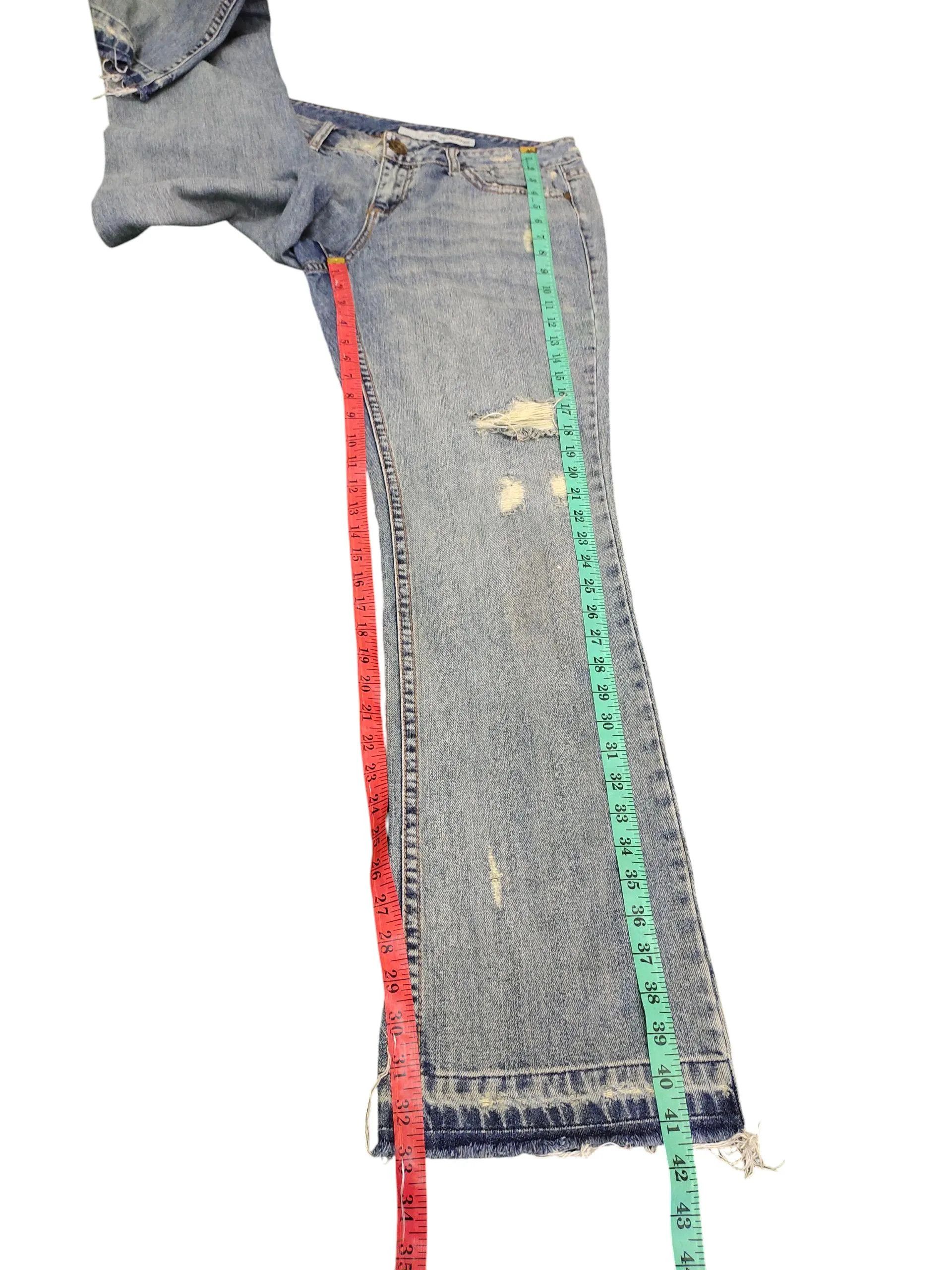 DKNY Vintage Dkny Jeans Clawmark Distress Faded Denim Size US 34 / EU 50 - 8 Thumbnail