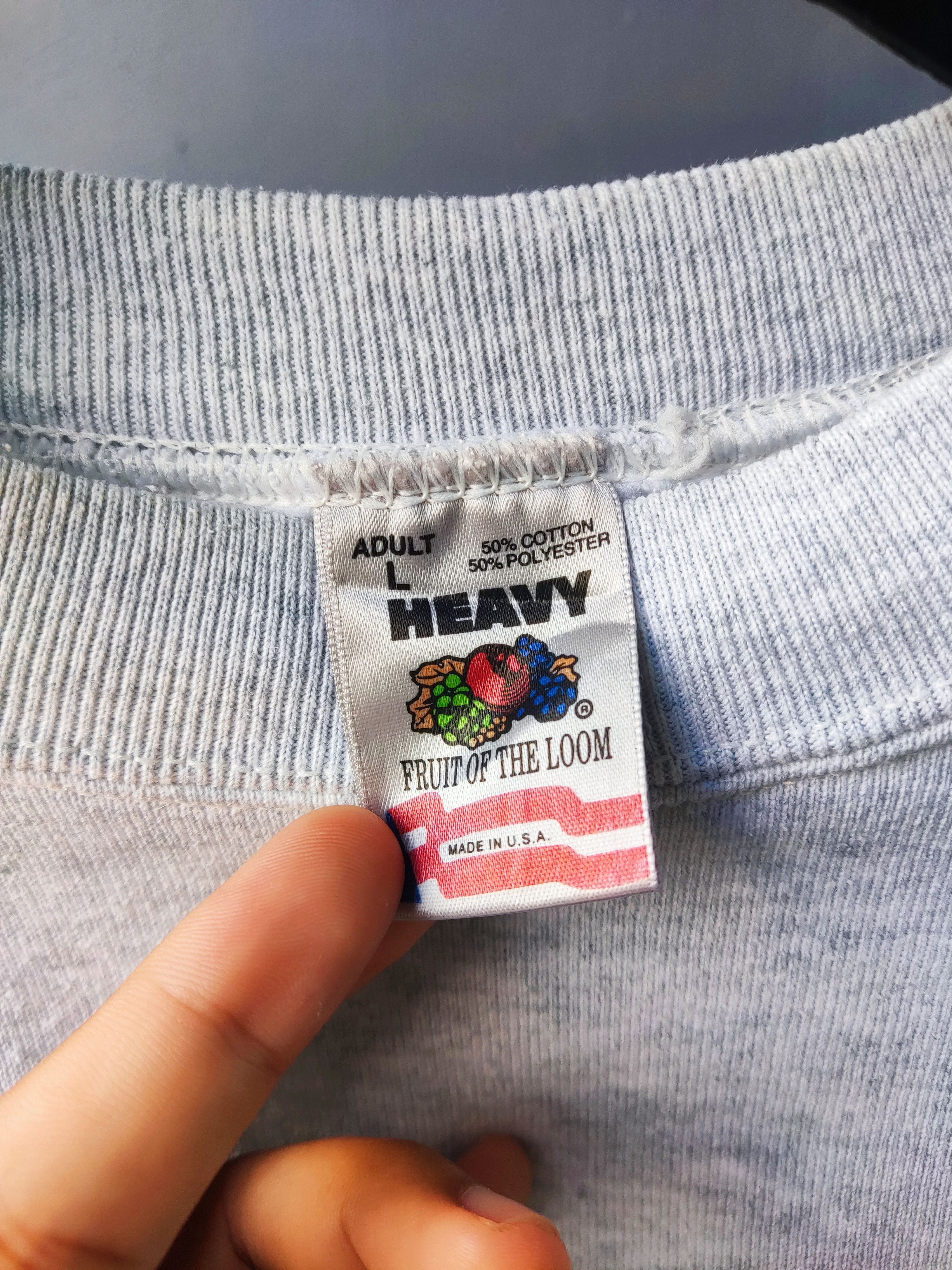 Fruit Of The Loom HEAVY FRUIT OF THE LOOM 90s Sweater 1990's Size US L / EU 52-54 / 3 - 1 Thumbnail