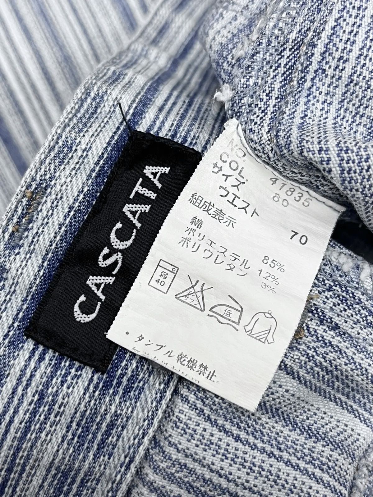 Japanese Brand SICK FLARE 90’s CASCATA Pinstripes Stretch Denim Bush Jean Size US 30 / EU 46 - 8 Thumbnail