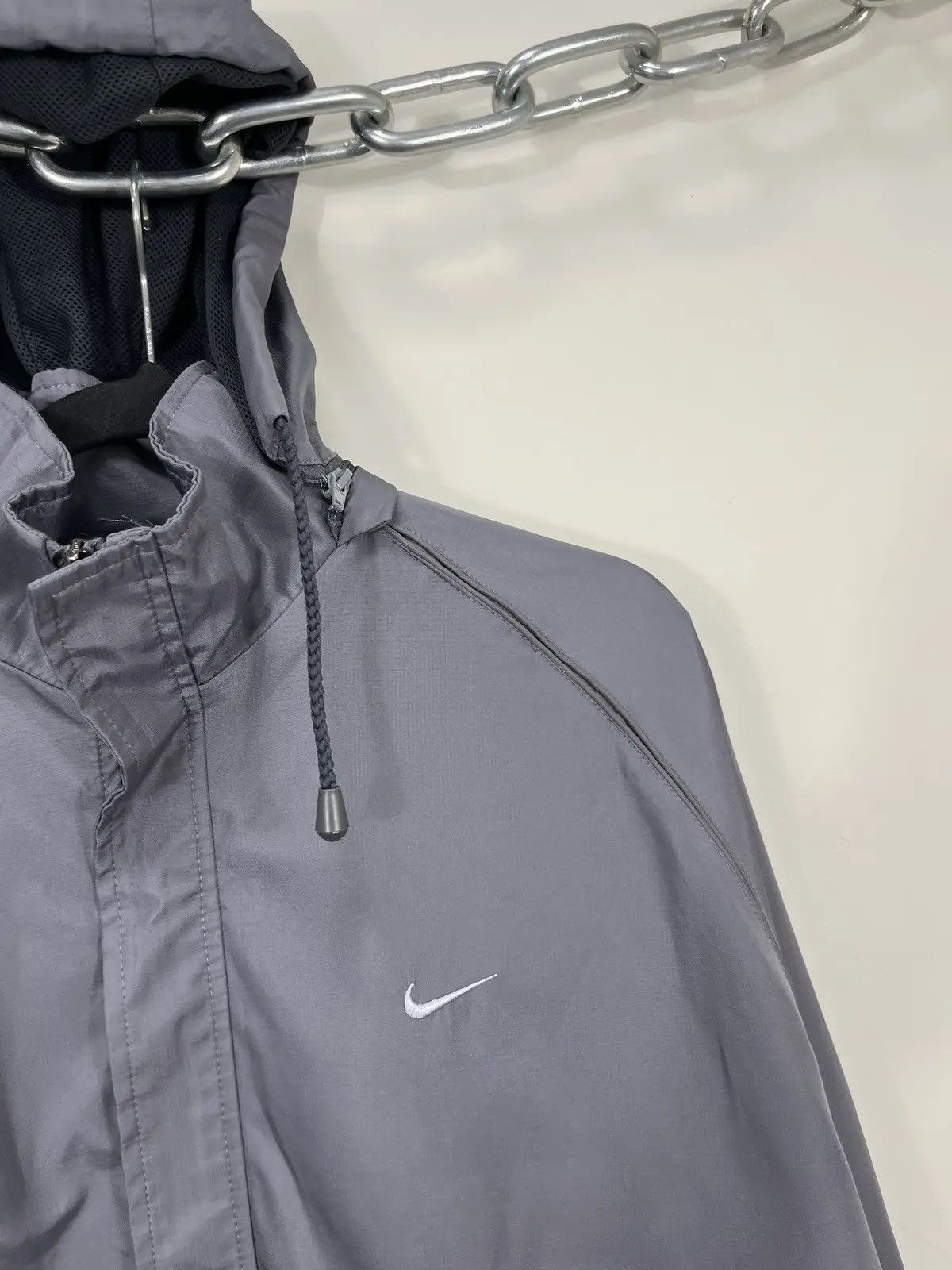 Nike × Vintage Vintage Nike Y2K Drill Retro Hype Hooded Windbreaker Jacket Size US XL / EU 56 / 4 - 3 Thumbnail