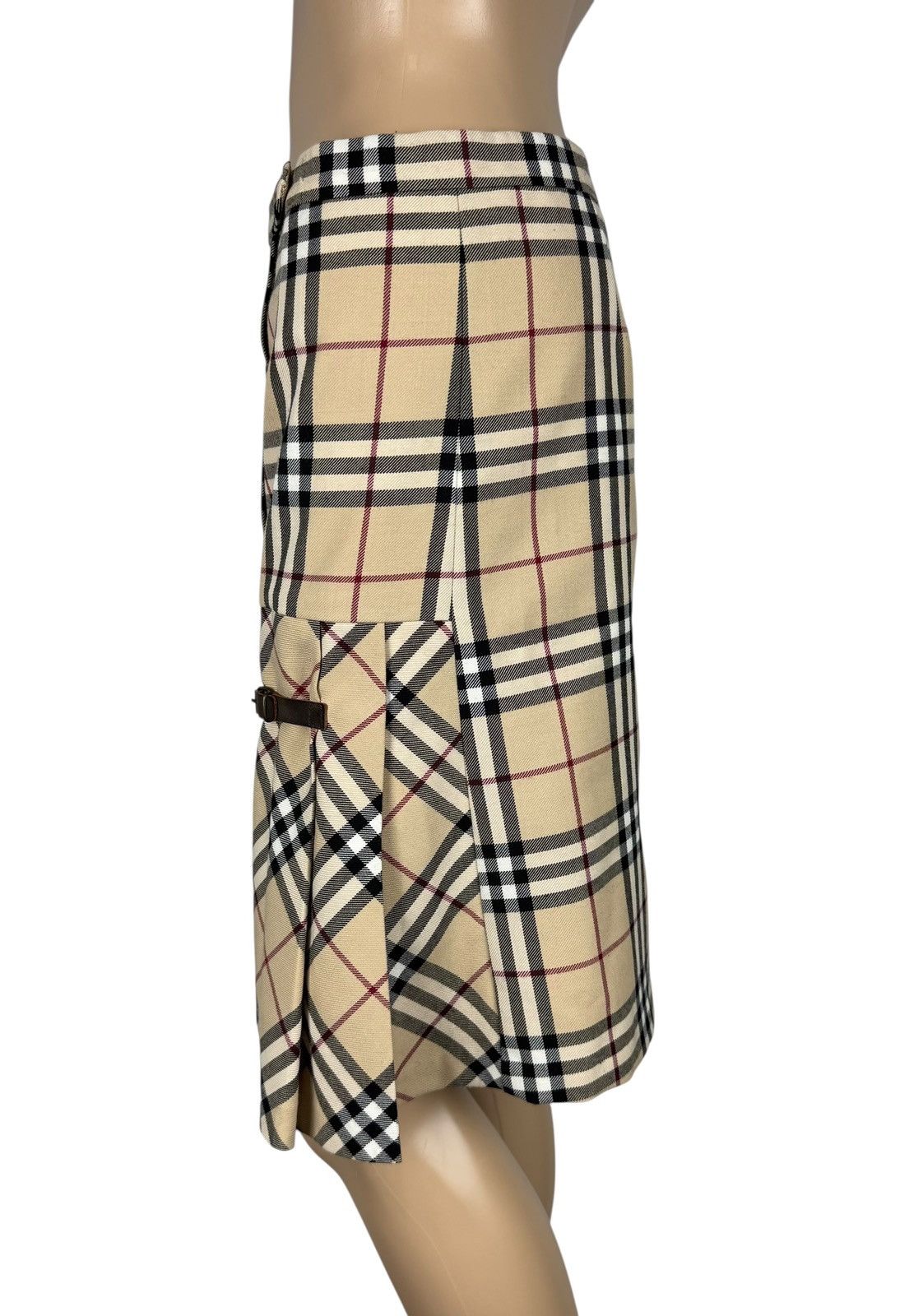 Burberry Burberry Check Skirt Wrap Full Checkered Leather Buckle Size 25" / US 0 / IT 36 - 6 Thumbnail