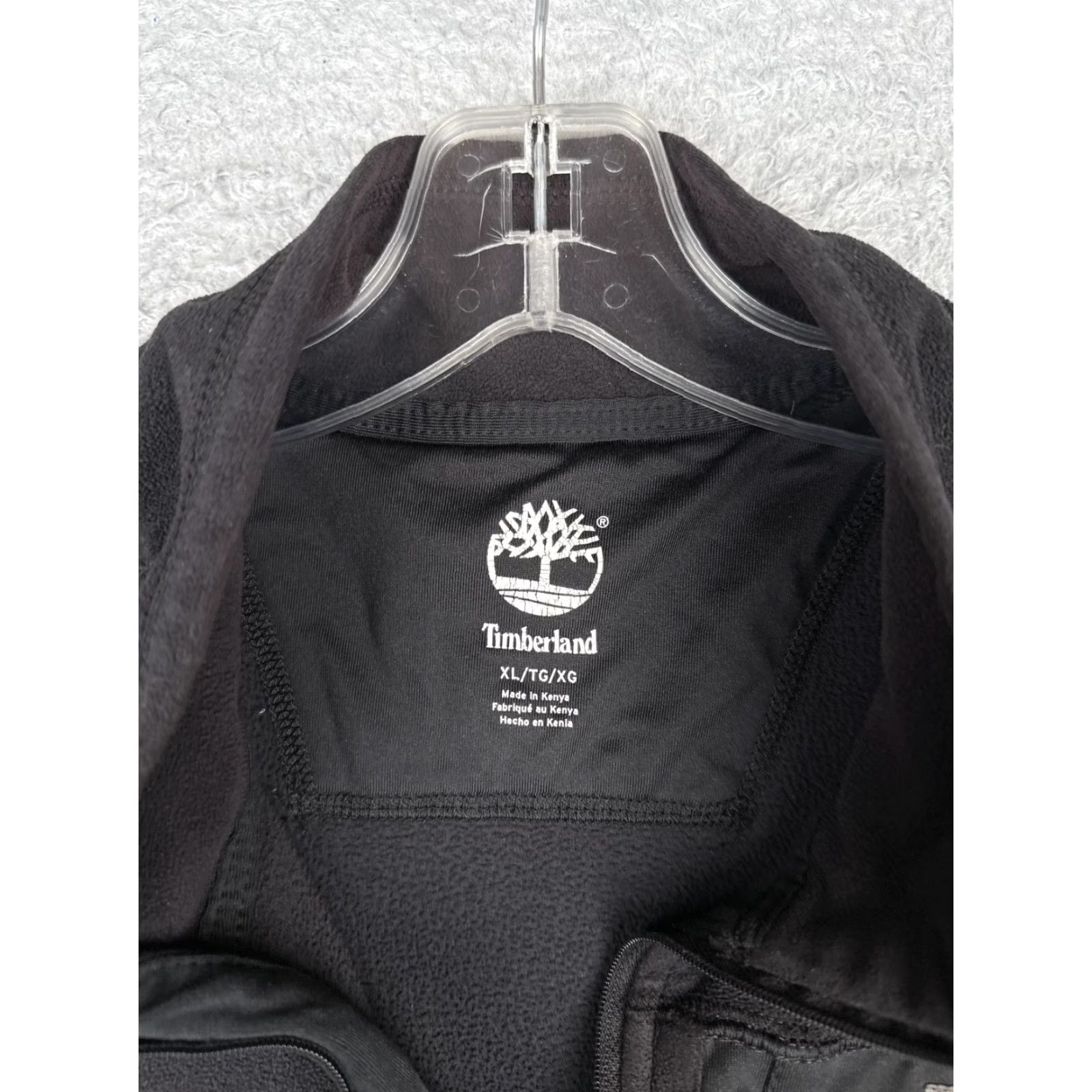 Timberland Timberland Mens XL Black Fleece Pullover Sweatshirt 1/4 Zip Pockets Outdoor Read Size US XL / EU 56 / 4 - 7 Thumbnail