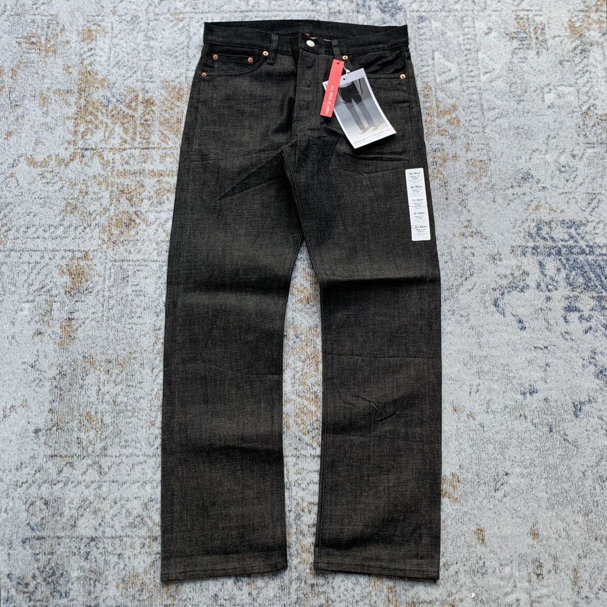 Japanese Brand × Uniqlo × Vintage Rare Vintage Uniqlo S002 Selvedge Regular Fit Straight Pant Size US 32 / EU 48 - 1 Thumbnail