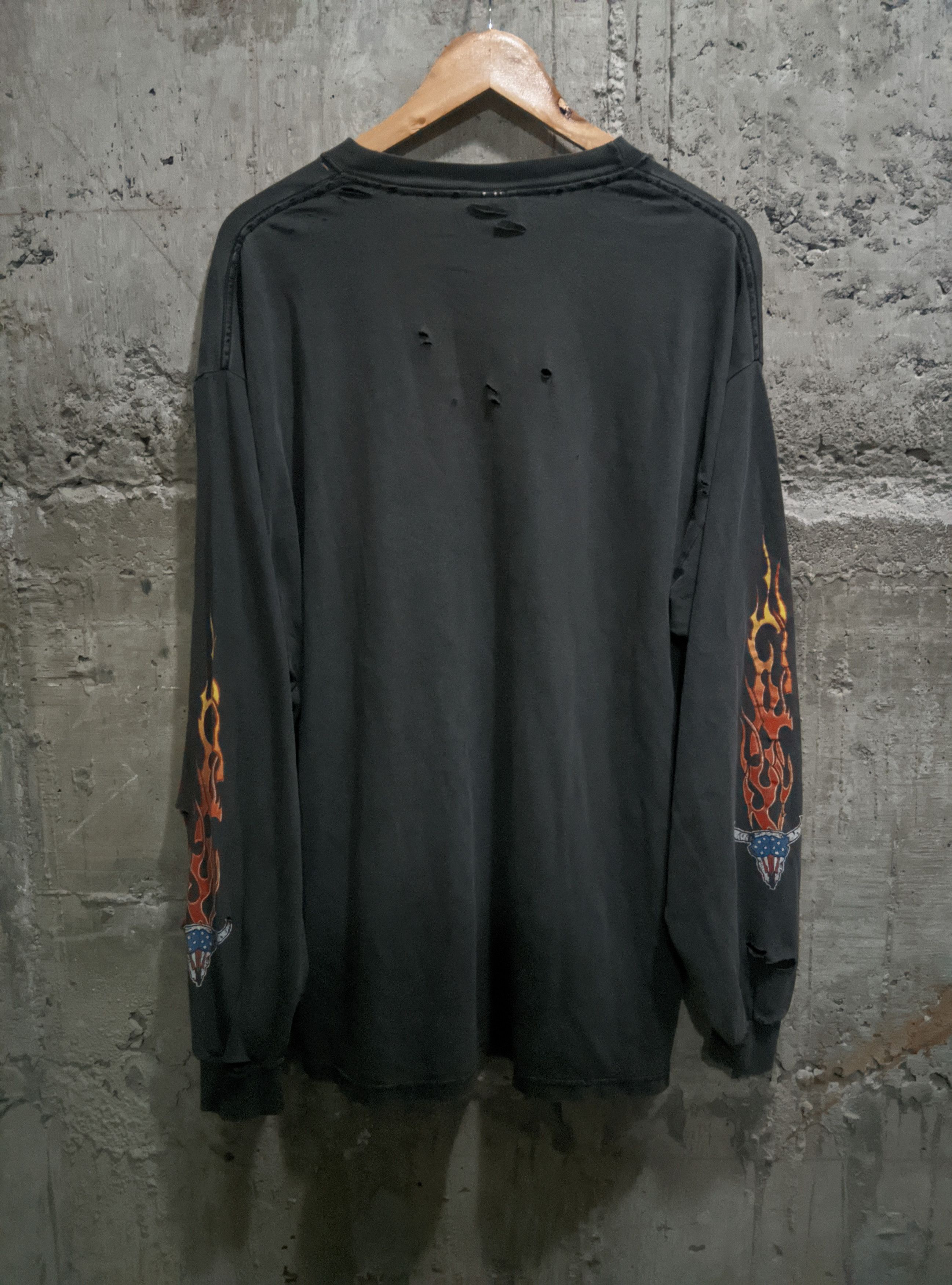West Coast Choppers Vintage 90s flame sleeves sun fade distressed erd wcc Size US XL / EU 56 / 4 - 2 Thumbnail