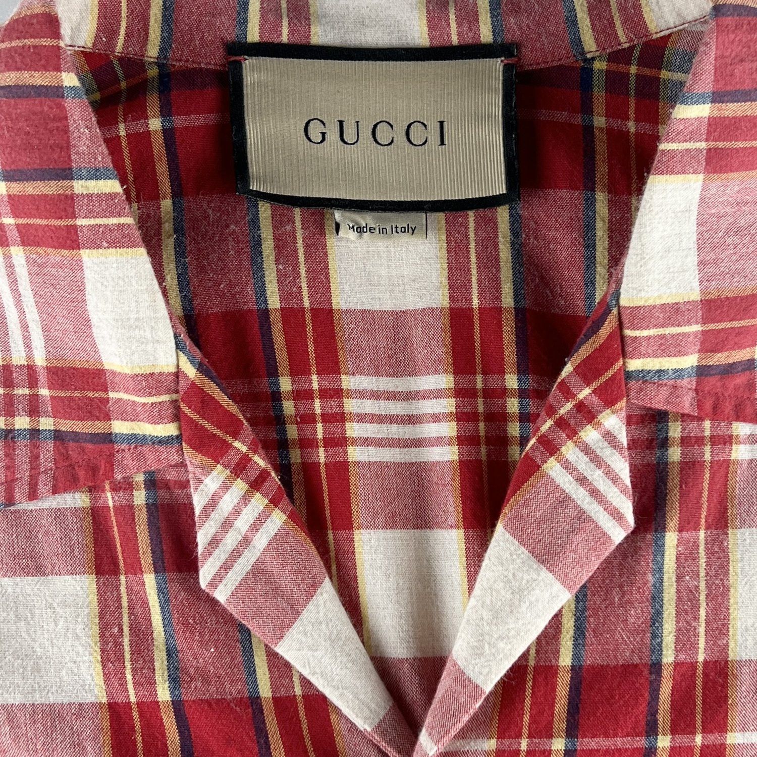 Gucci Gucci Red Checkered 3/4 Logo Shirt Size US S / EU 44-46 / 1 - 4 Thumbnail