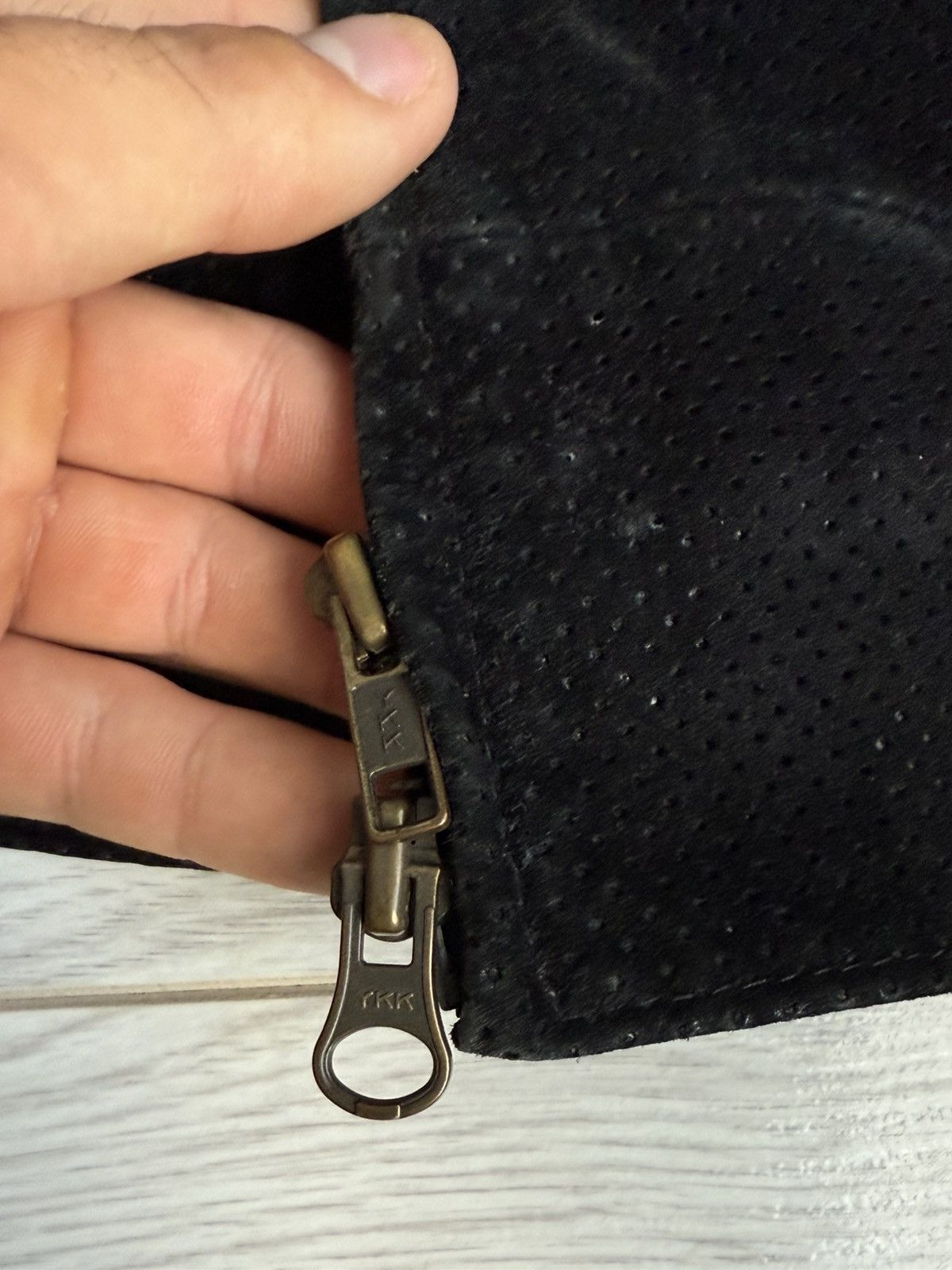 Allsaints Perforated leather jacket Allsaints Size US L / EU 52-54 / 3 - 3 Thumbnail