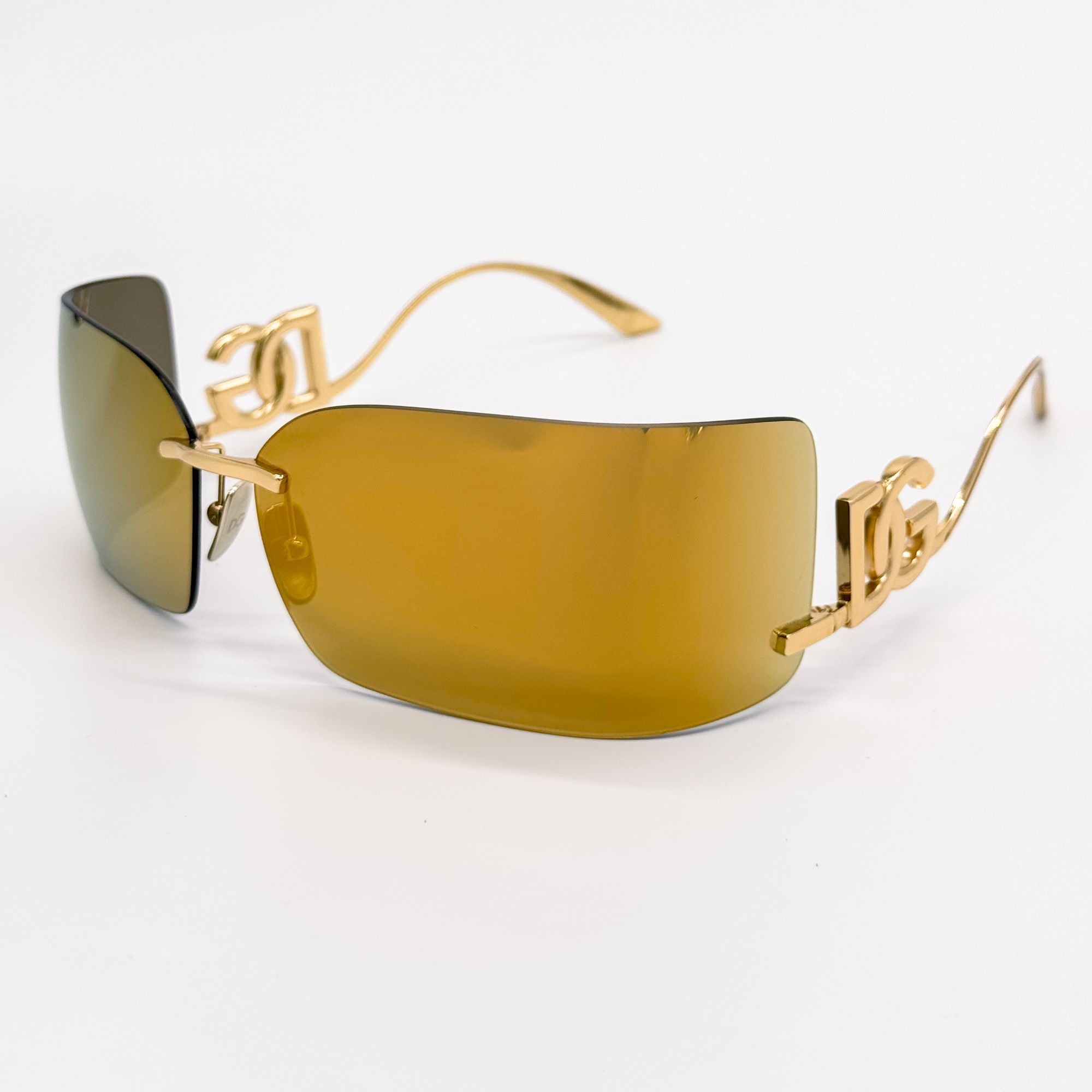 Dolce & Gabbana NEW DG2319 02/5A DOLCE&GABBANA GOLD SHIELD SUNGLASSES DG2319 Size ONE SIZE - 3 Thumbnail