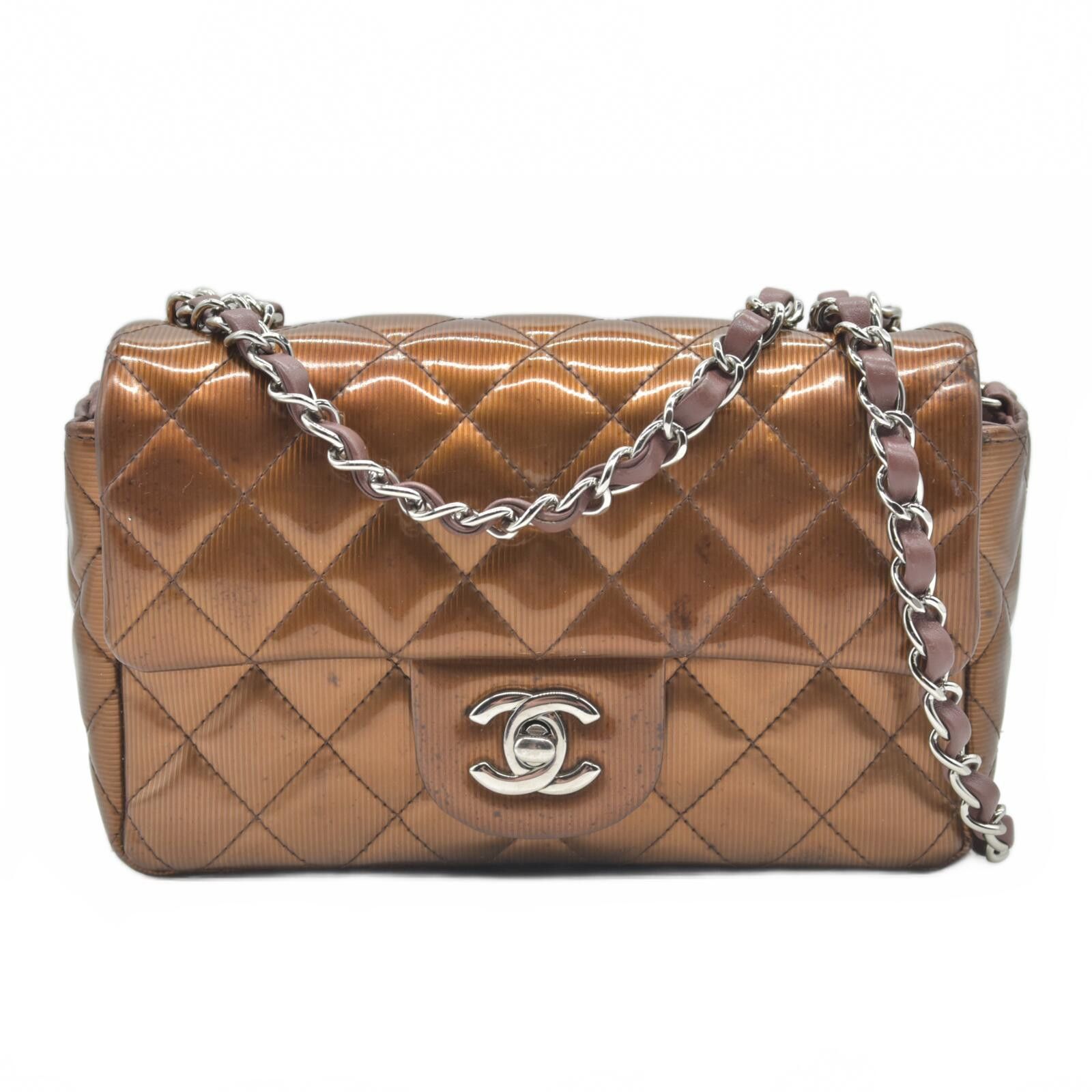 Chanel 2013 Chanel Patent Calfskin Quilted Mini Rectangular Flap Size ONE SIZE - 1 Thumbnail