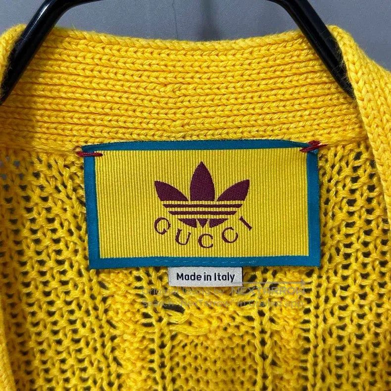 Gucci Gucci Co-branded three-striped yellow knitted cardigan coa Size M / US 6-8 / IT 42-44 - 5 Thumbnail