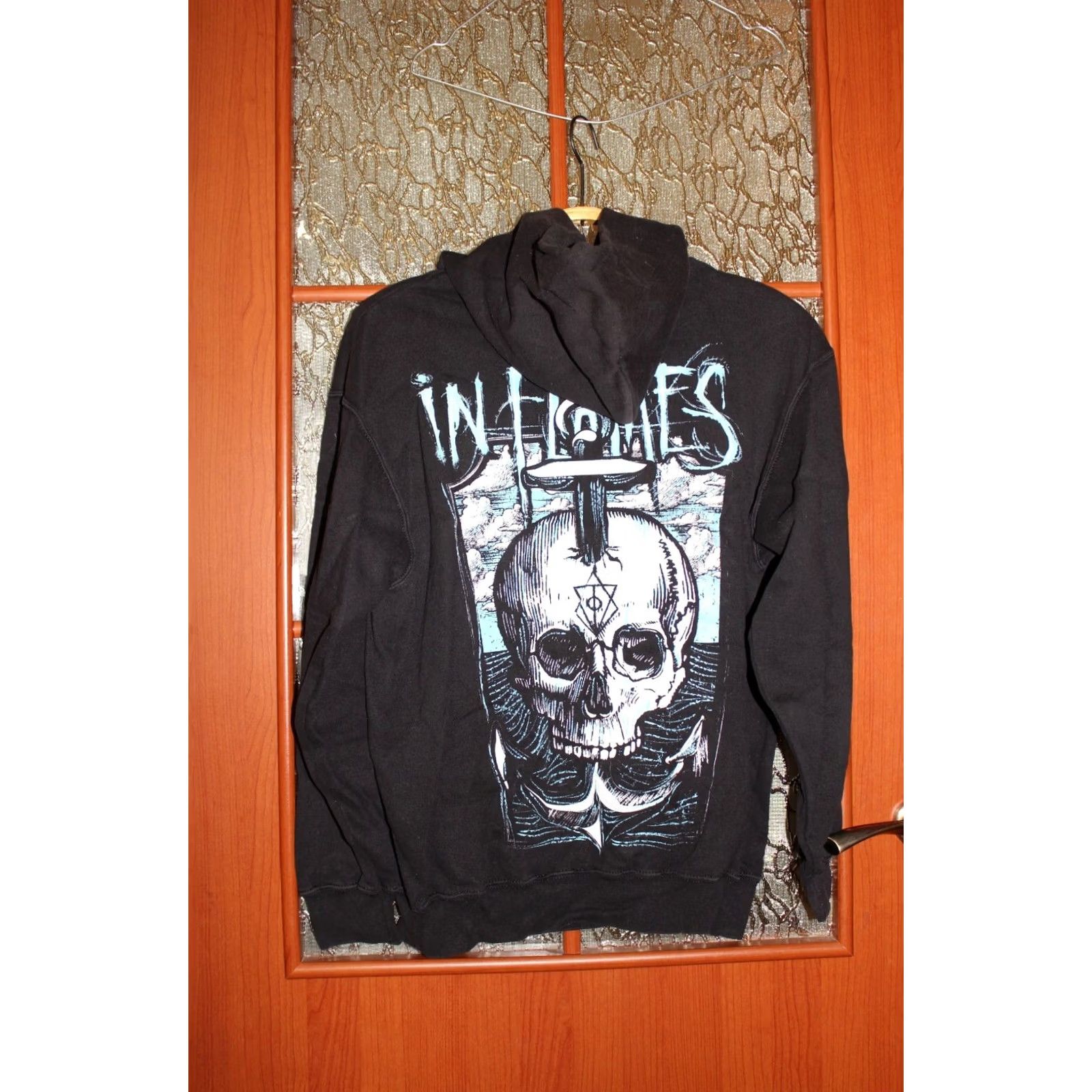 Vintage VINTAGE In Flames Hoodie Mens M Black Rock Clothing Shirt Kid? Size US M / EU 48-50 / 2 - 2 Thumbnail