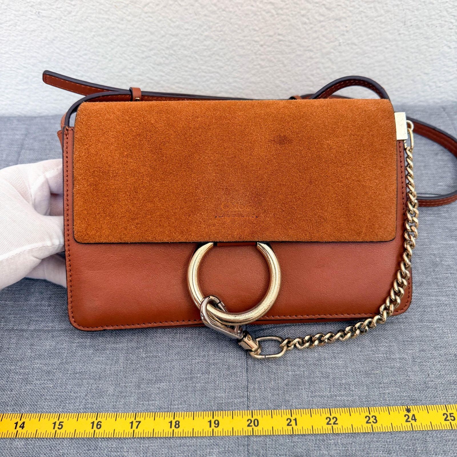 Chloe Authentic Chloe Faye Leather Suede Shoulder Bag Size ONE SIZE - 1 Thumbnail