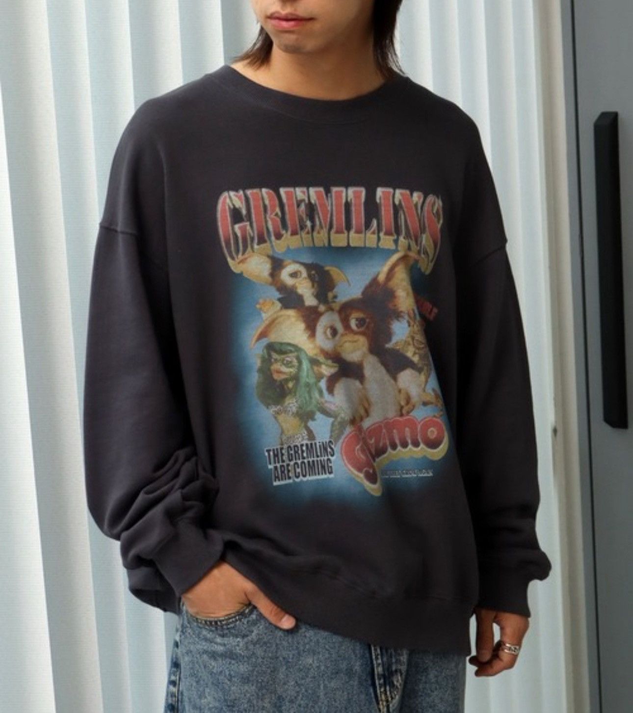 Cartoon Network Gremlins graphic print crewneck sweatshirt featuring Gizmo Size US L / EU 52-54 / 3 - 1 Thumbnail