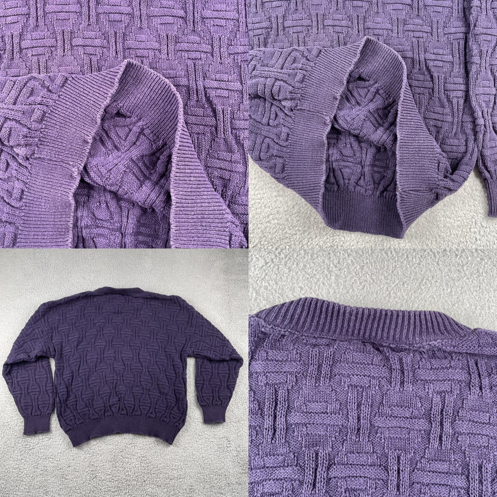 ASH VINTAGE Ash Creek Trading Knit Sweater XL Knit Cotton Purple Mens 90s USA Size US XL / EU 56 / 4 - 8 Thumbnail