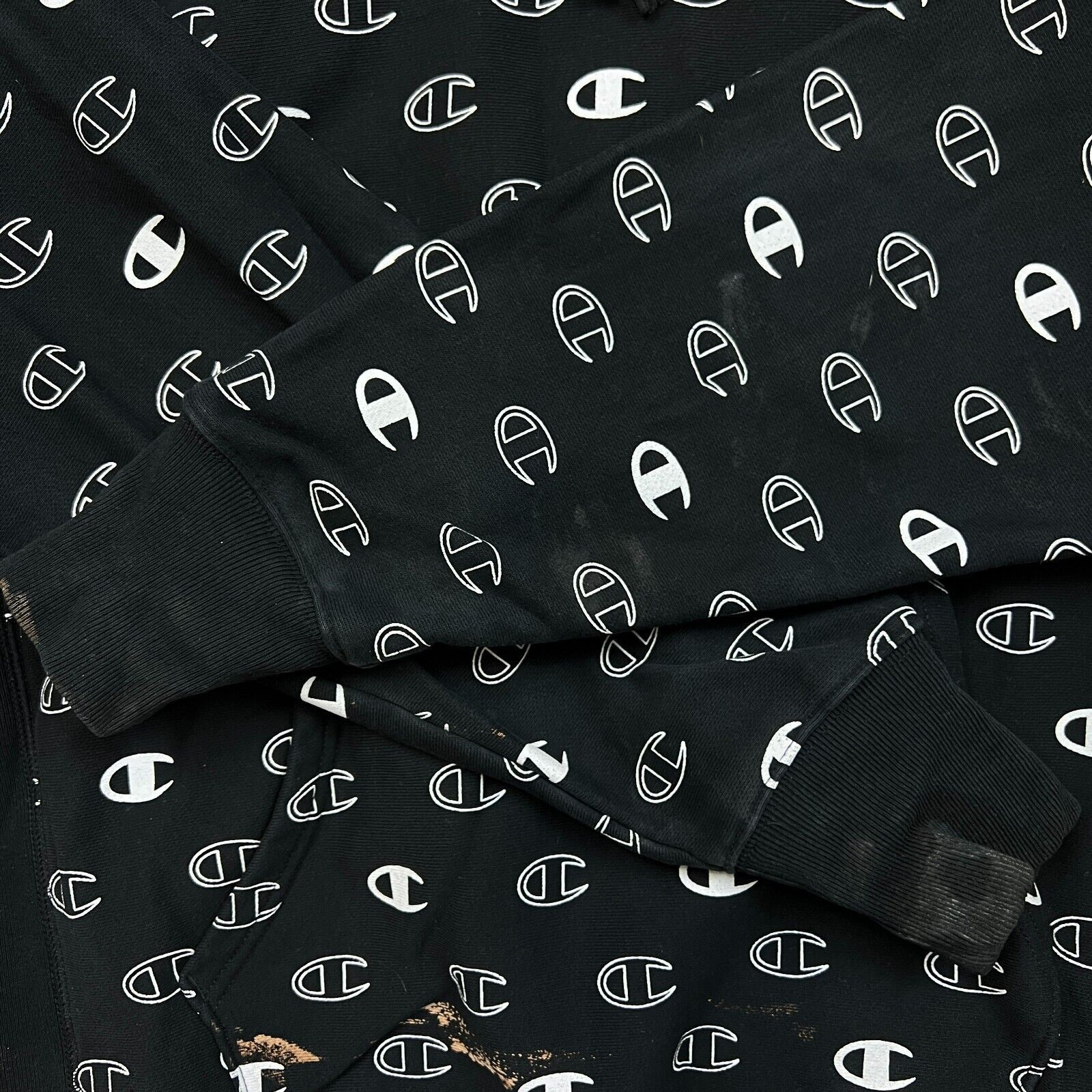 Champion × Vintage Champion Hoodie Reverse Weave AOP C Logo Hooded Sweatshirt Size US L / EU 52-54 / 3 - 3 Thumbnail