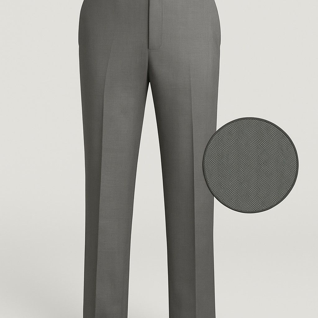 Other Tailored Gray Flat-Front Wool-Blend Dress Pants Sz 32 Size US 36 / EU 52 - 1 Thumbnail