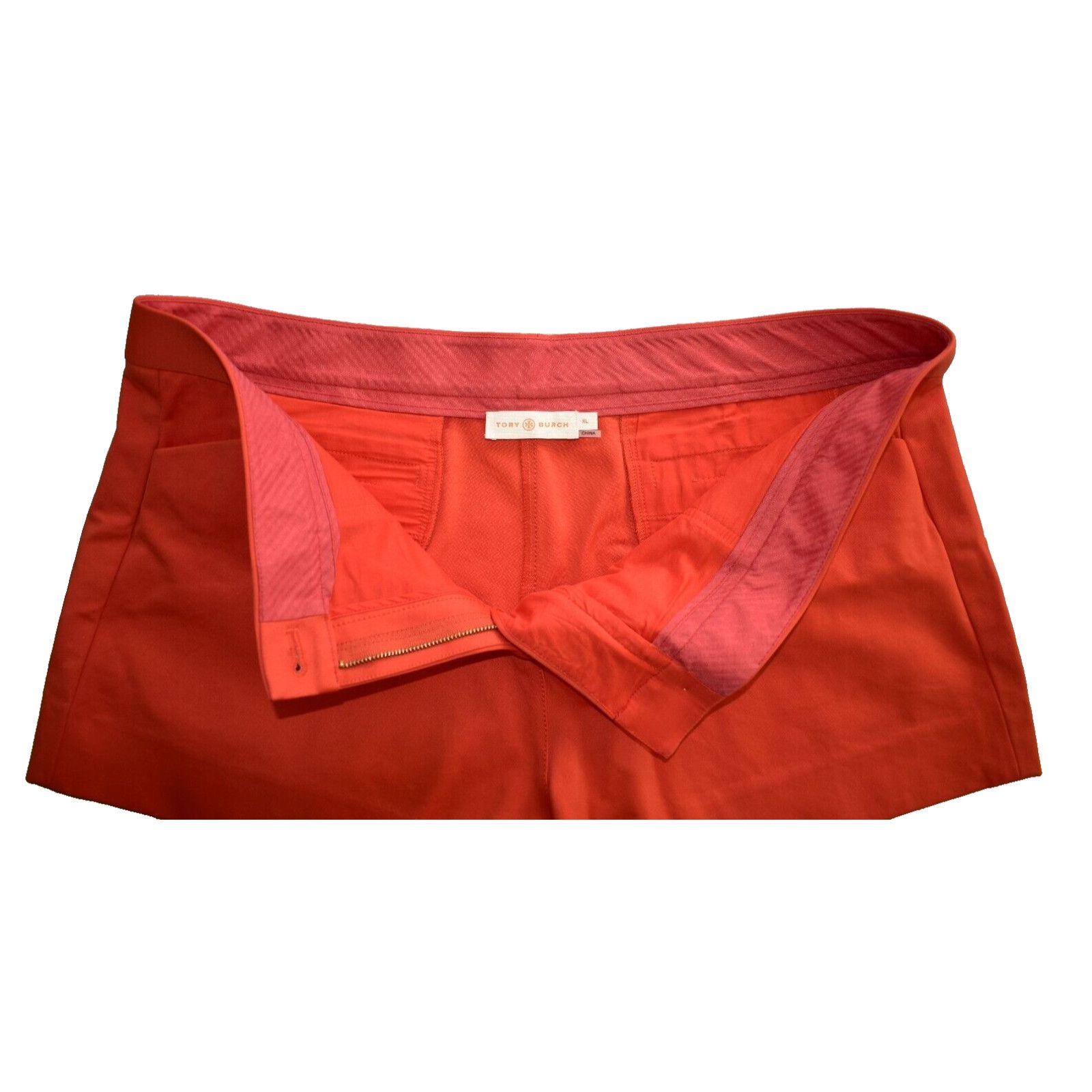 Tory Burch TORY BURCH Signature Gold Button Orange Mini Shorts Size XL Size 38" / US 16 / IT 52 - 4 Thumbnail