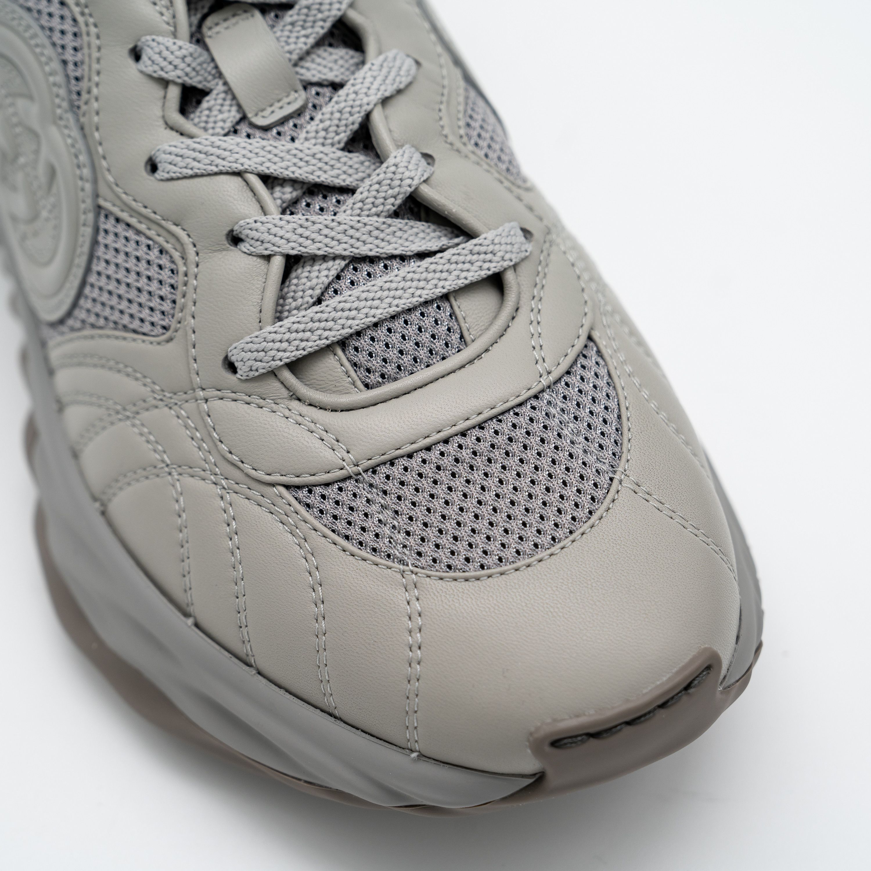 Gucci 11G 11.5 US Gucci Ripple Sneakers Grey GG Leather Size US 11.5 / EU 44-45 - 7 Thumbnail