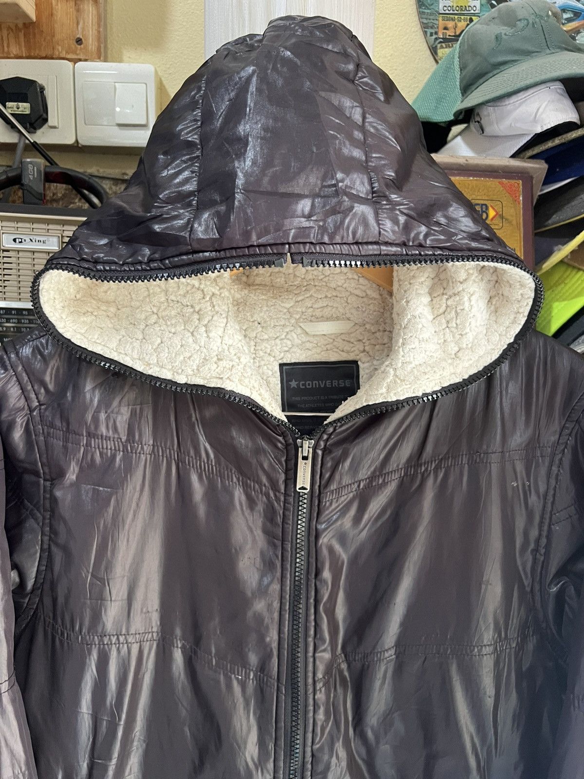 Converse 🔥Converse Full Zipper Hoodie Sherpa Jacket Size US M / EU 48-50 / 2 - 3 Thumbnail