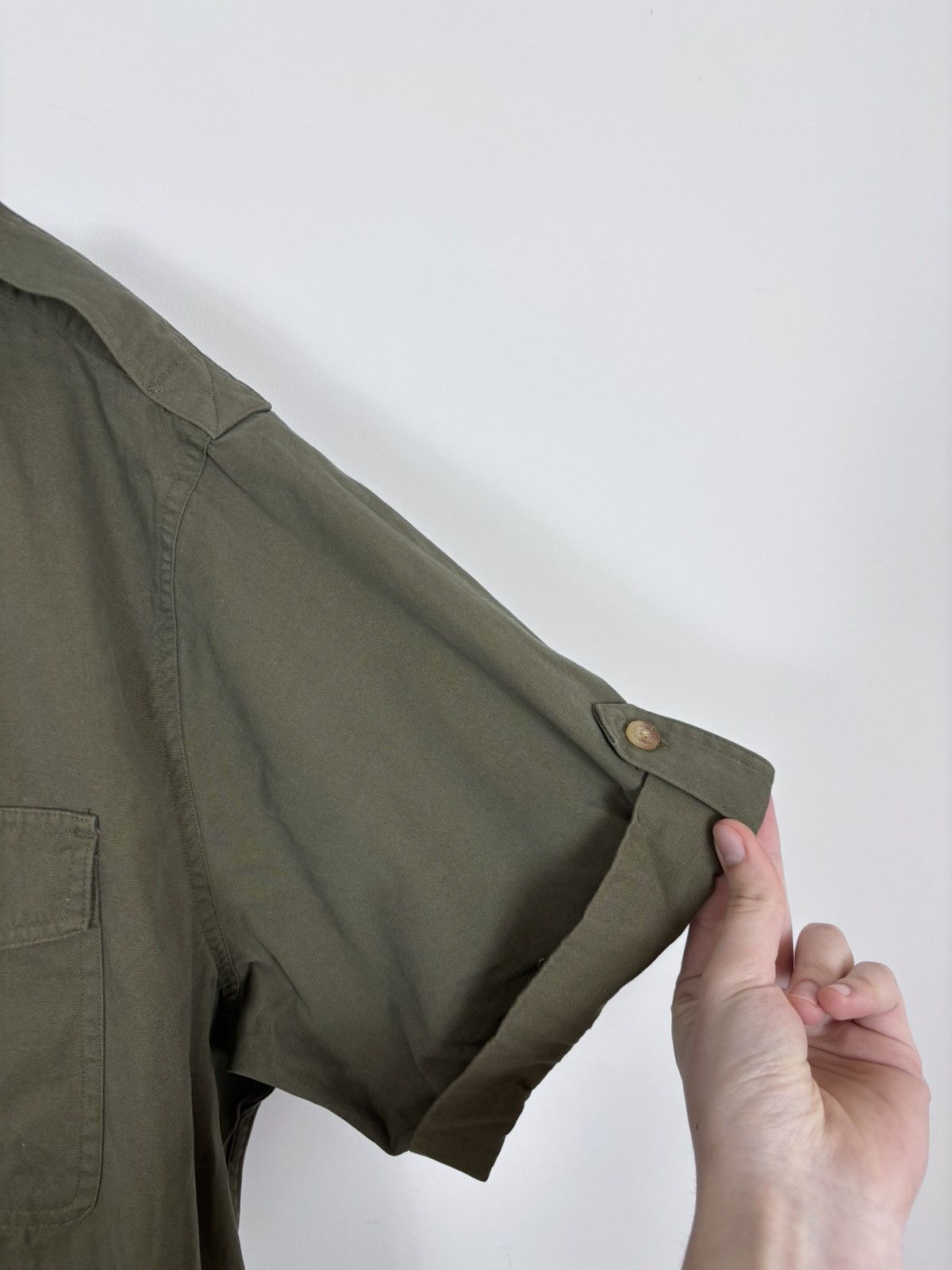 Orvis Vintage Orvis Bush Men’s Khaki Green Short Sleeve Shirt Size US XXL / EU 58 / 5 - 11 Thumbnail