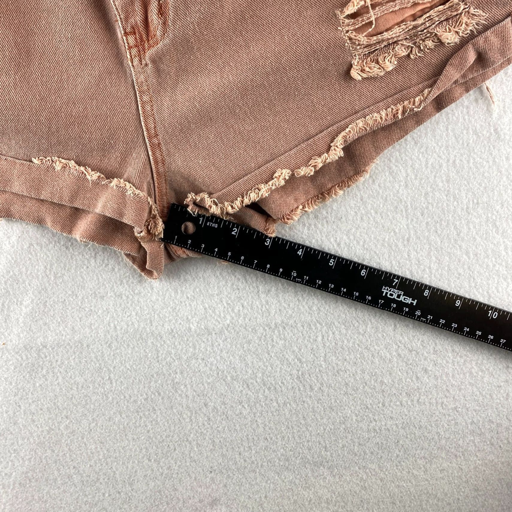 O'Neill O'Neill Shorts Womens 9 Coral Cut-Off Denim Fray Distressed Hotpants Size 24" / US 00 / IT 34 - 5 Thumbnail
