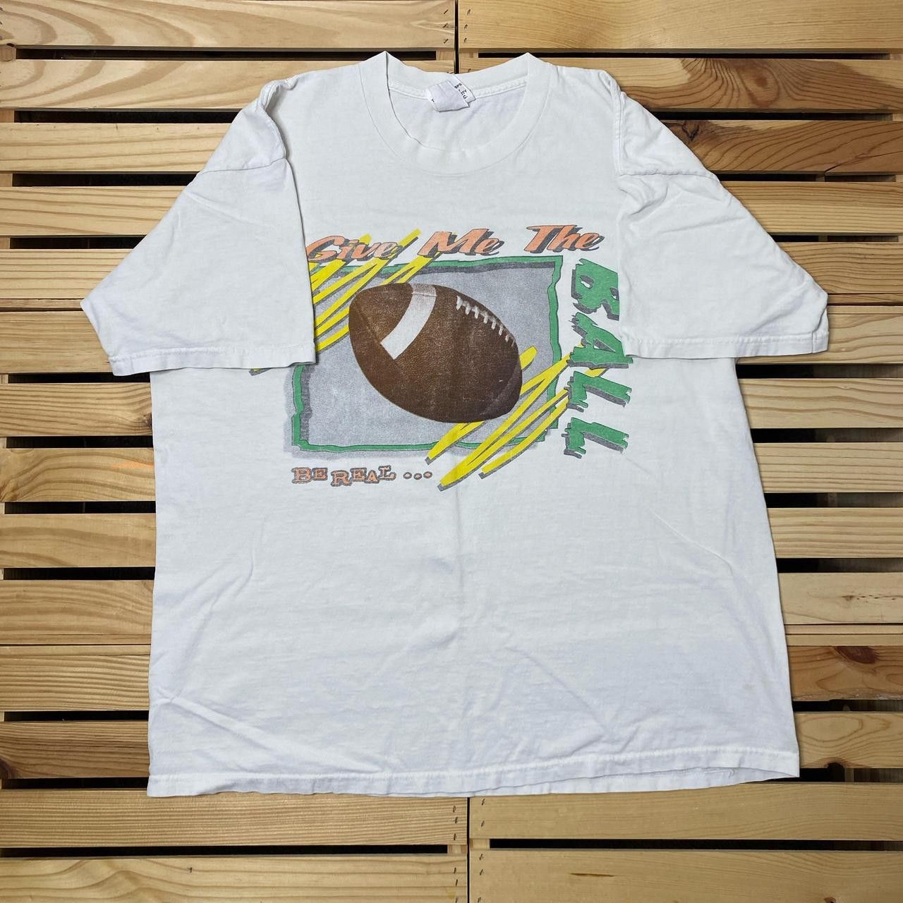 Other Vintage Be Real White Football Tee Size XL Size US XL / EU 56 / 4 - 1 Thumbnail