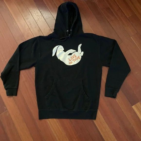 Designer × Vintage Harry Styles "Love On Tour" Bunny Black Hooded Mens L Size US L / EU 52-54 / 3 - 3 Thumbnail