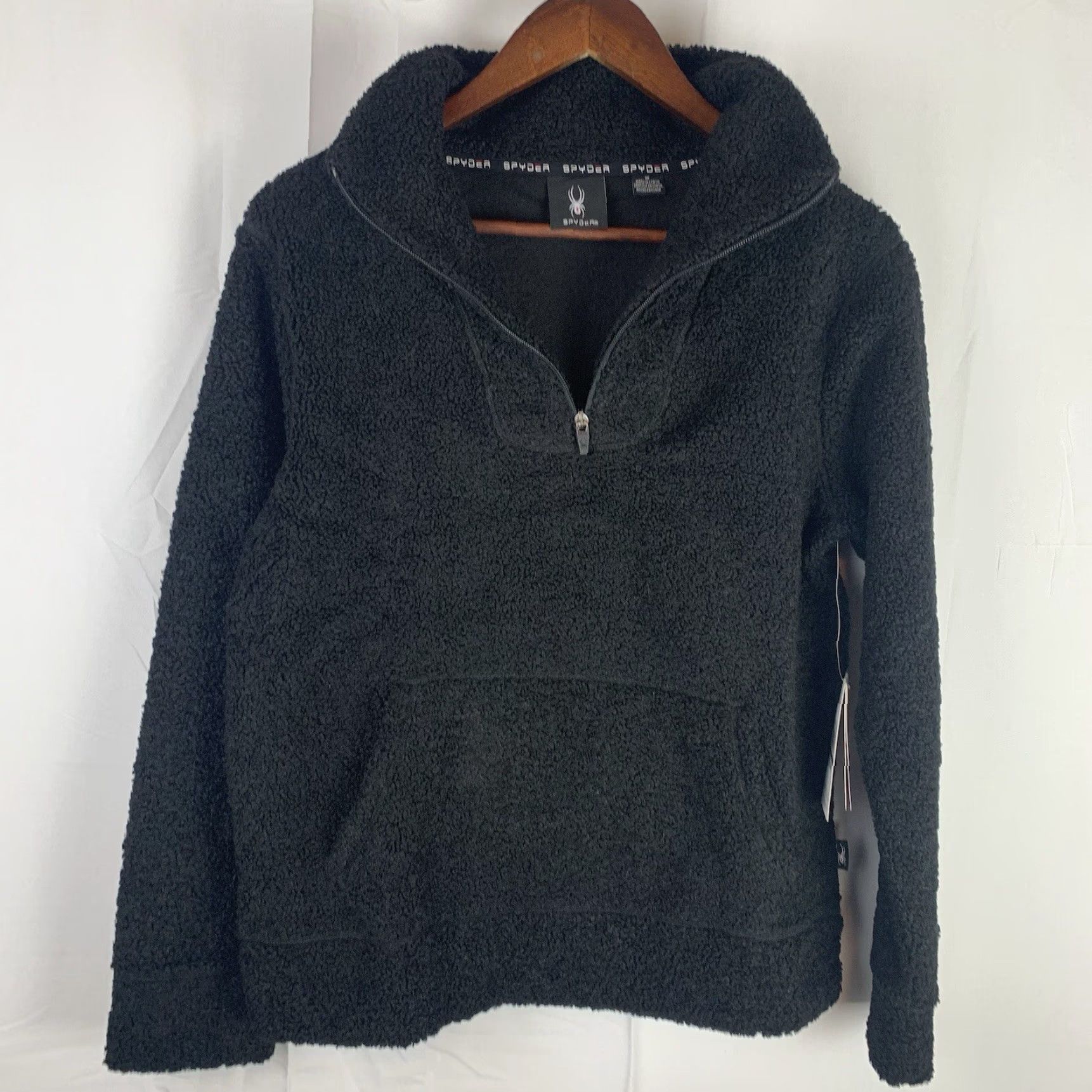 Spyder Spyder Jacket 1/4 Zip Womens Medium Black NWT SWF026 Regular Sherpa Fleece Outdoor Ski Size M / US 6-8 / IT 42-44 - 3 Thumbnail