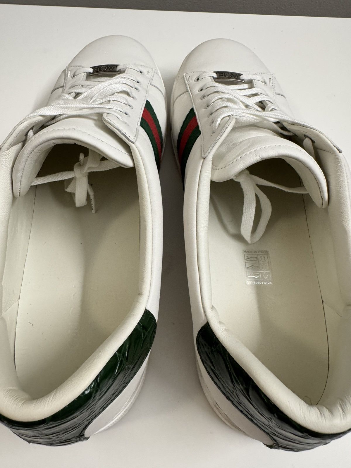 Gucci GUCCI ACE SNEAKER WITH WEB (sz 13) Size US 13 / EU 46 - 6 Thumbnail